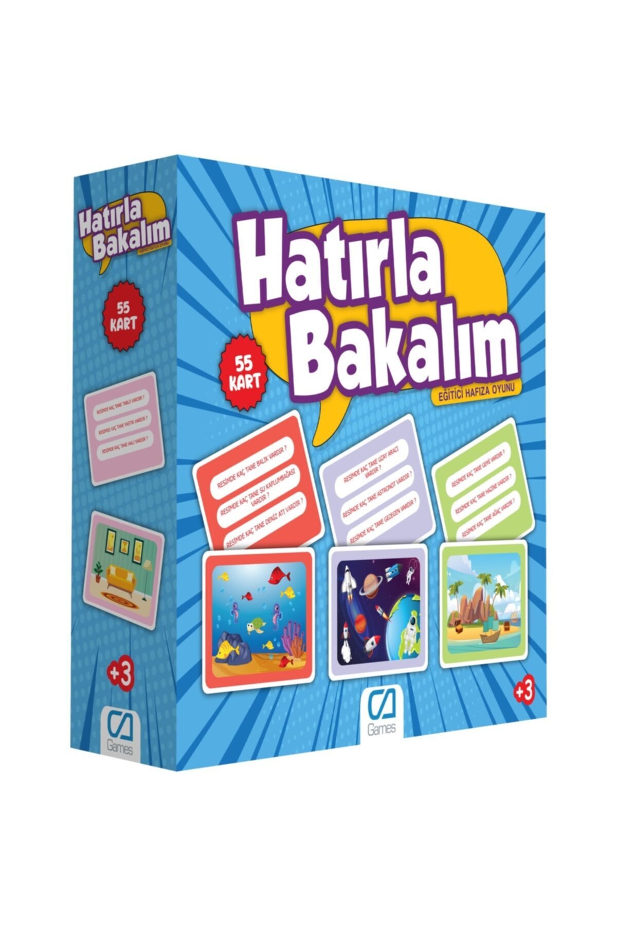 Ca Oyuncak Ca Oyun Hatırla Bakalım Eğitici Hafıza Oyunu ( 55 Kart )