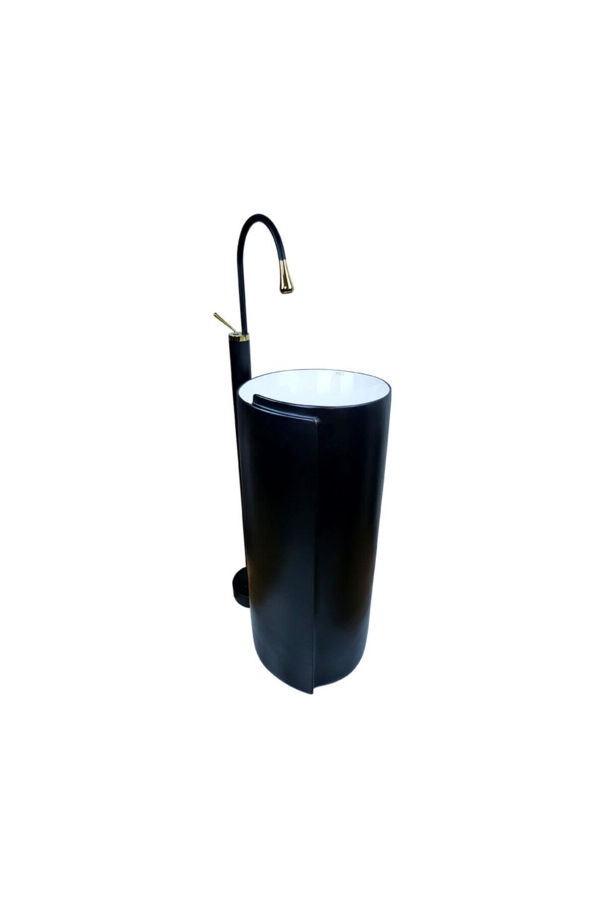 Pure Concept White Black Batarya Deliksiz Monoblok Lavabo