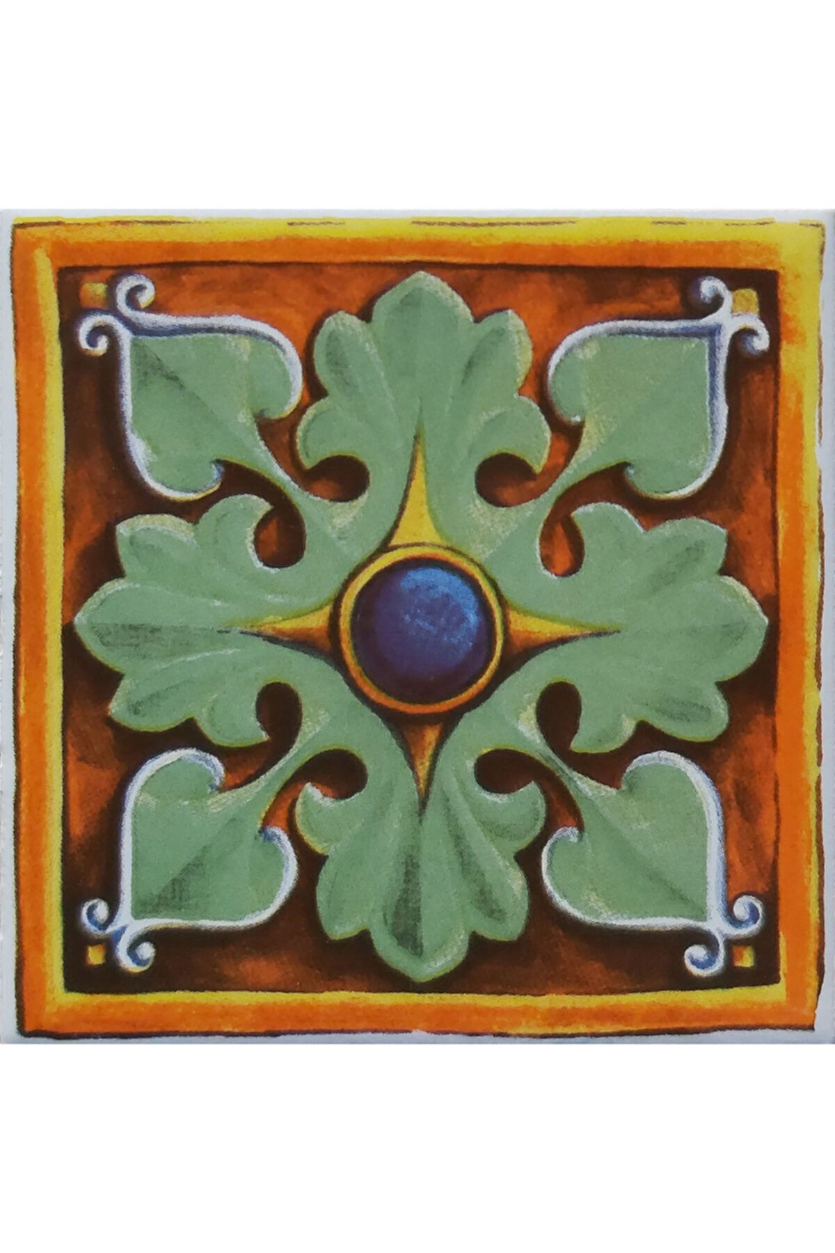 CAN SERAMİK – 10*10 Cm. Cç-22 Kütahya Çini Karo ( 10'lu 1 Paket)