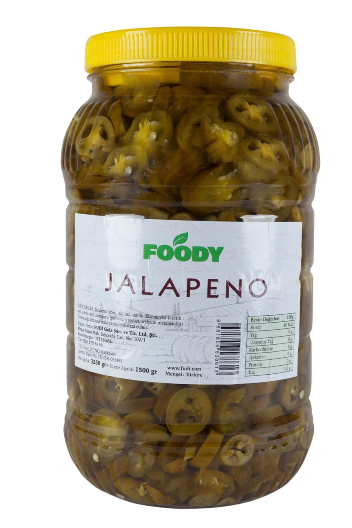 Foody Jalapenos Biber Dilimli 3100 Gr