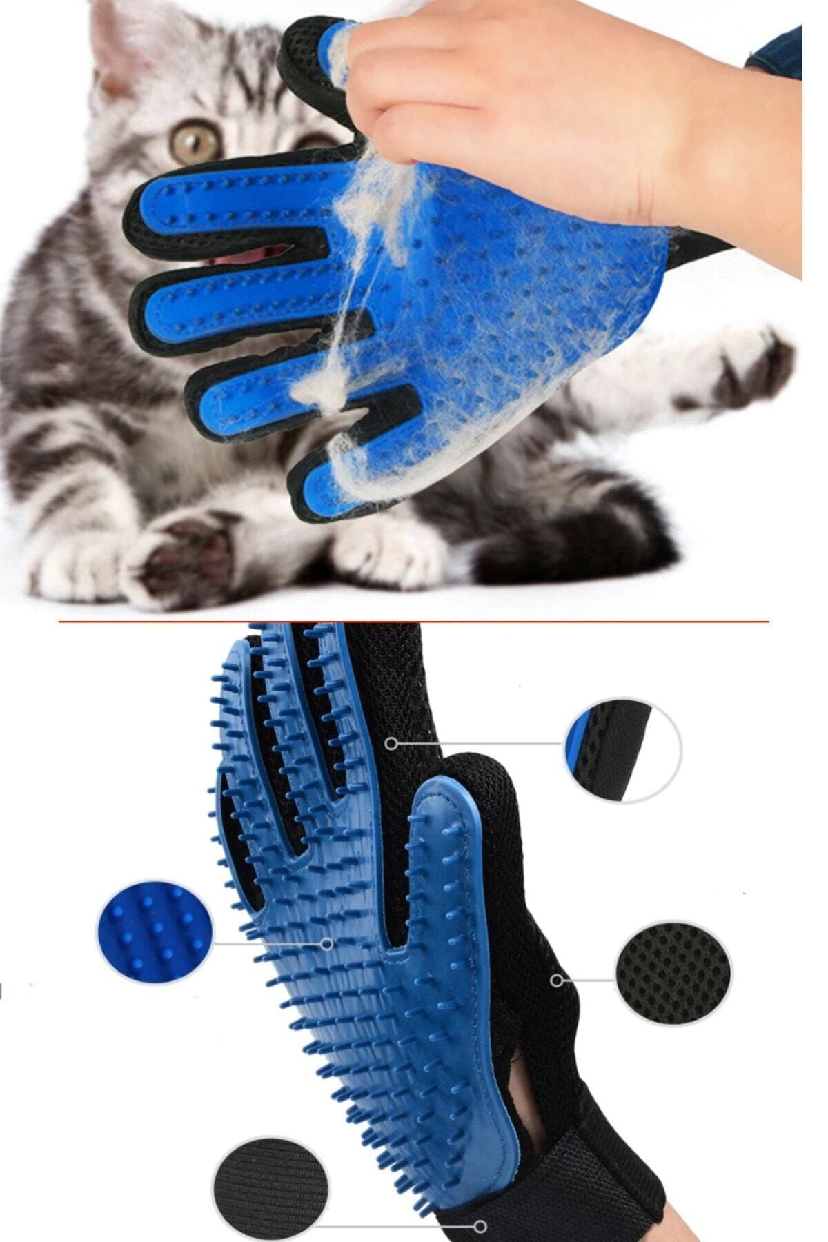 OMAC Kedi Köpek Tüy Toplama Eldiveni Kıl Alıcı Toplayıcı Tarak Tarağı