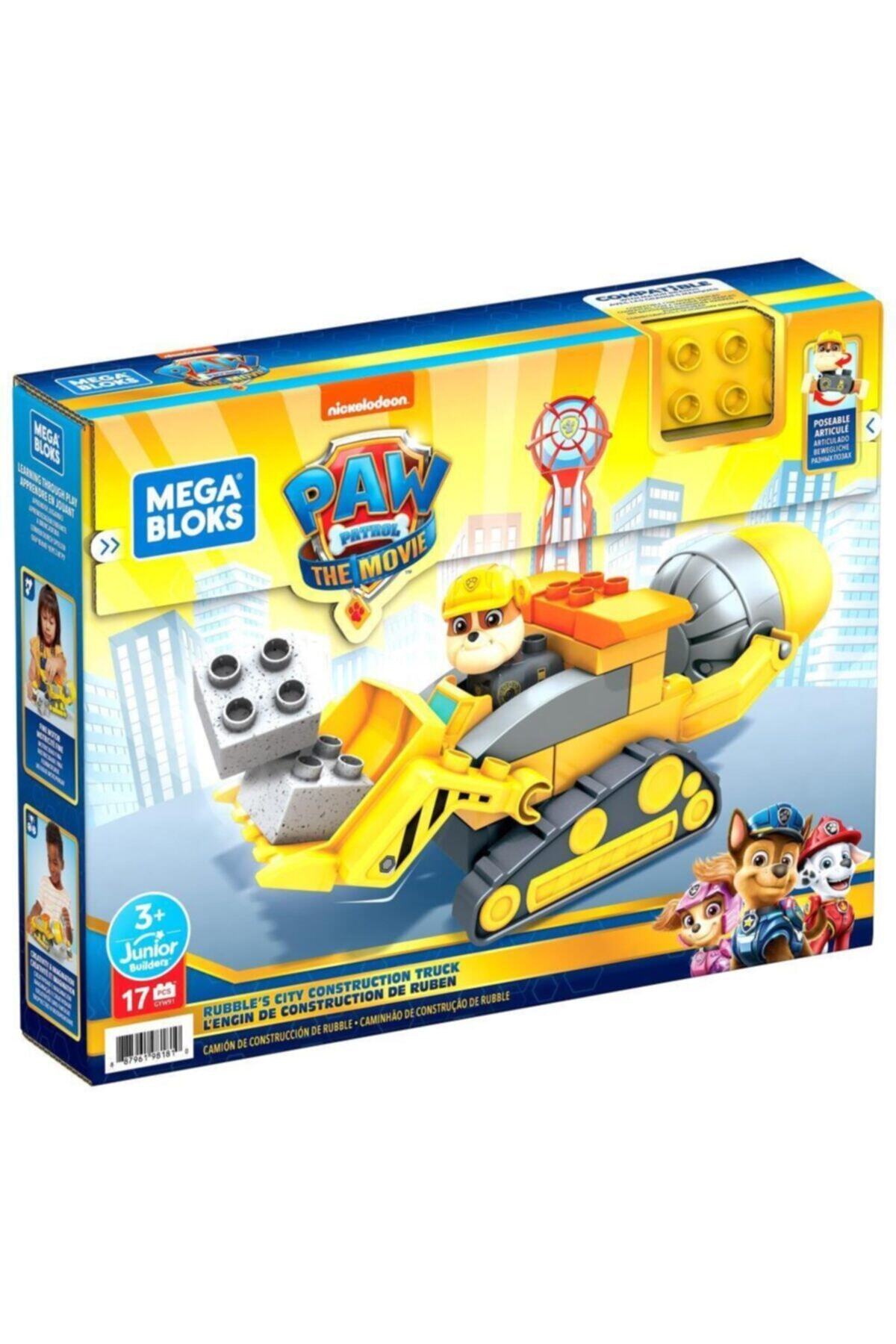 mattel Mega Bloks Paw Patrol Rubble'ın Inşaat Kamyonu Gyw91