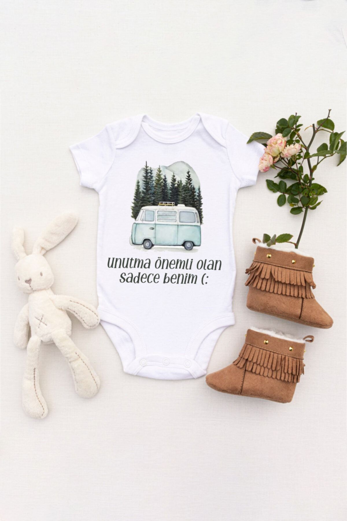 TILSIM STORE Unisex Bebek Unutma Önemli Olan Sadece Benim Baskılı Body Zıbın