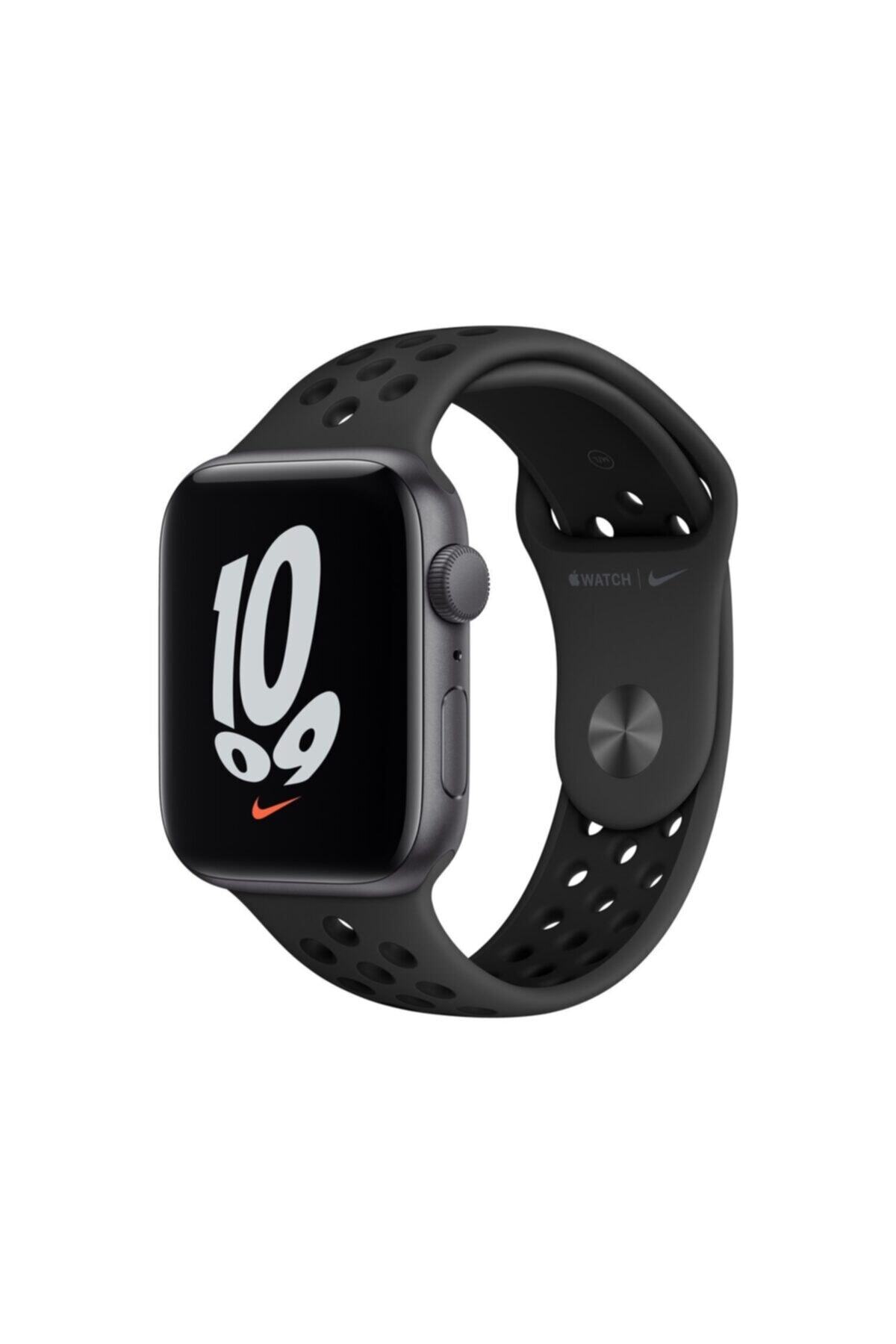 Apple Watch Nike Se Gps44mm Uzay Grisi Alüminyum Kasa ve Antrasit siyah Nike Spor Kordon Mkq83tu/a