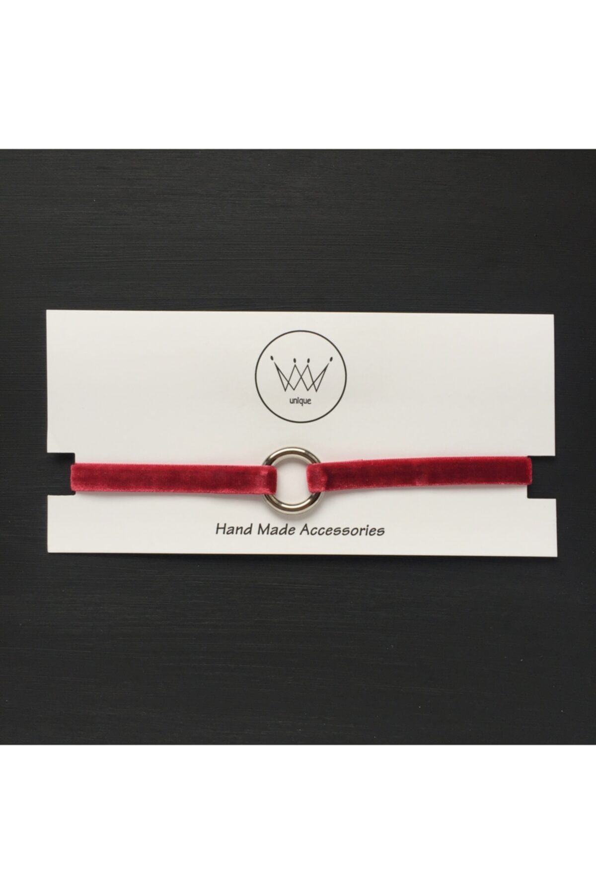 rabendi aksesuar Bordo Küçük Boy Halka Choker