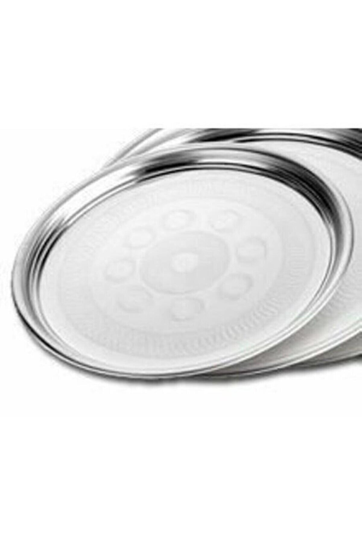 ŞEHRİMOSTARKIRK1 Paslanmaz Metal Yer Sofra Sini 40 Cm