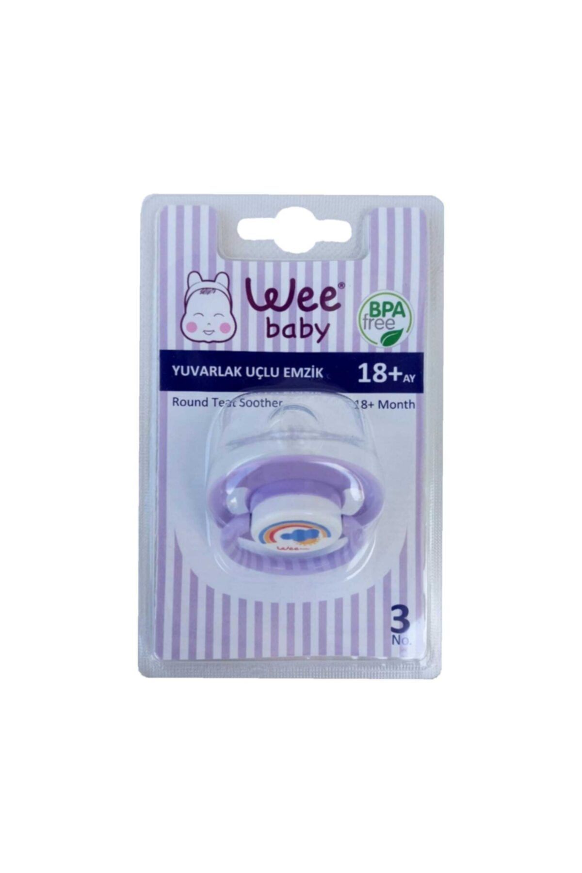 Wee 18+ Ay Yuvarlak Uçlu Mor Emzik Baby