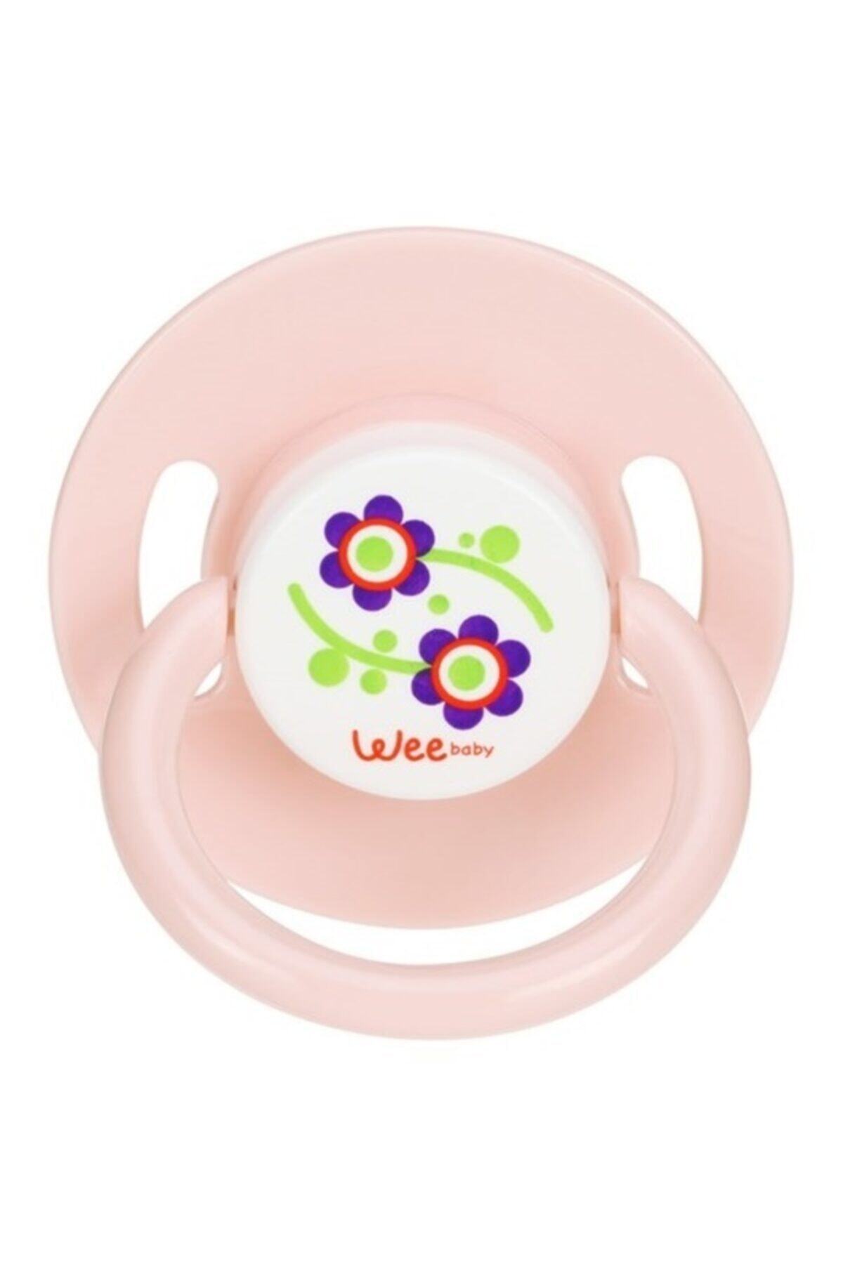Wee Yuvarlak Uçlu Silikon Emzik Pembe 6+ Ay Baby