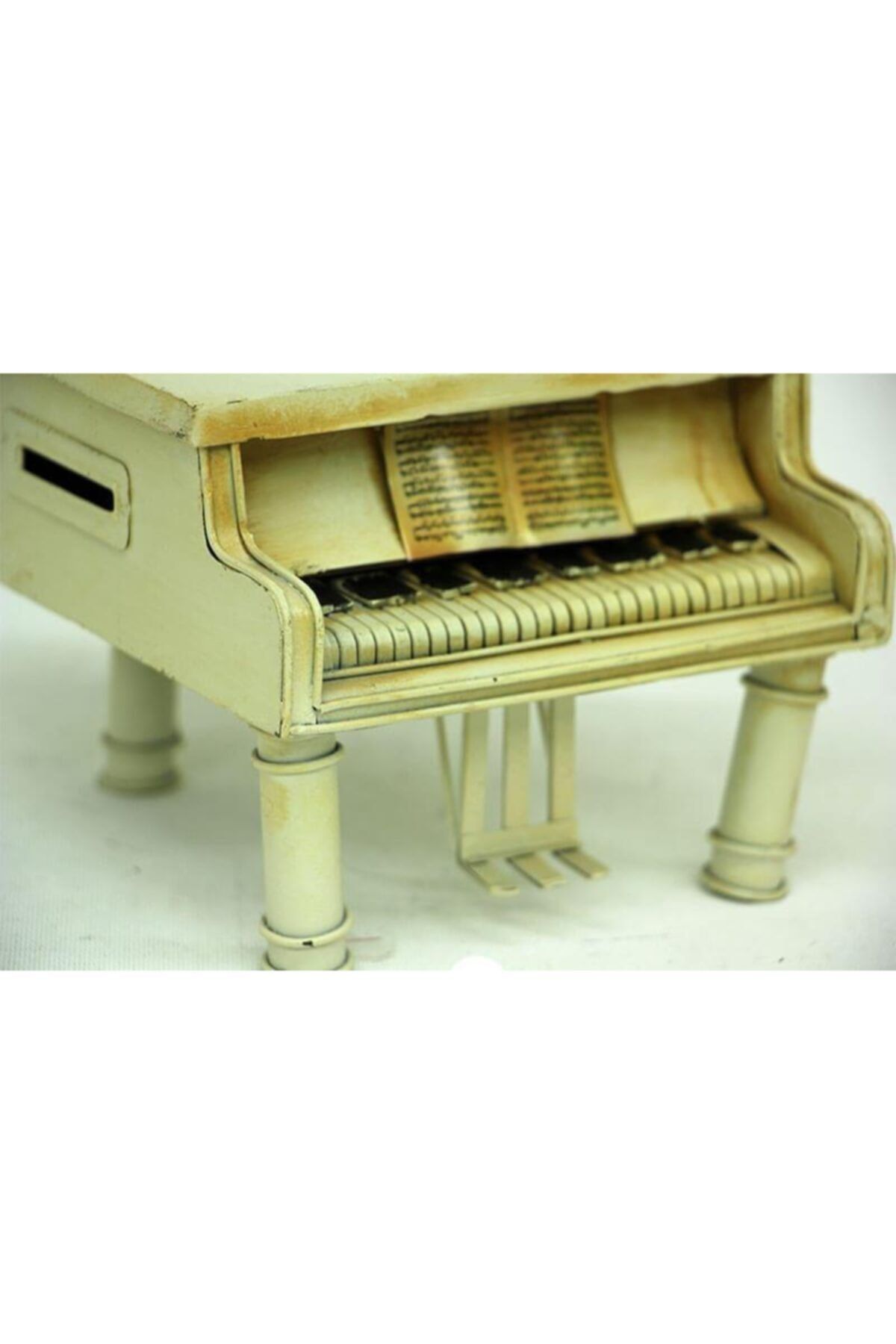 touchhouse Dekoratif Metal Piyano Kumbara Vintage Biblo Hediyelik