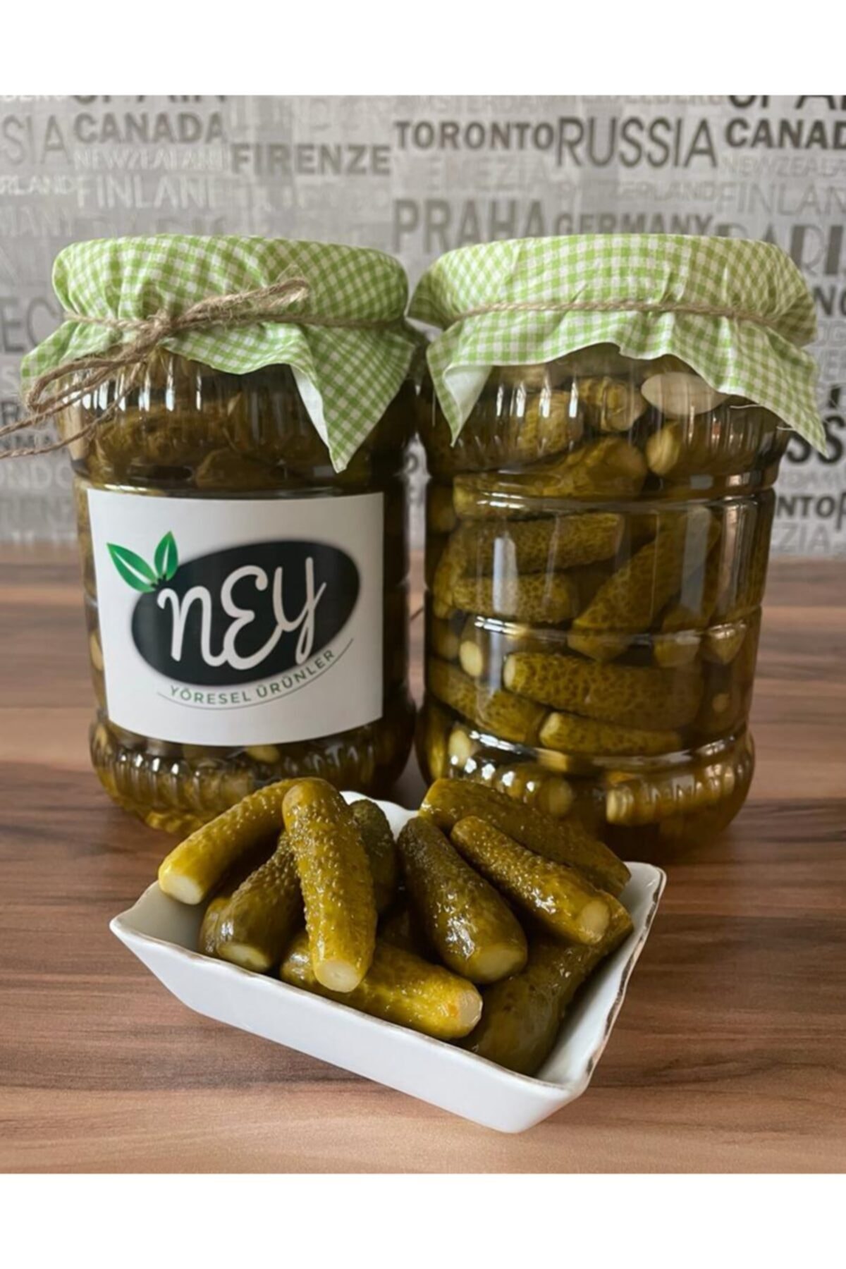 ney yöresel ürünler Ev Yapımı Doğal Kornişon Salatalık Turşusu 2 Kg