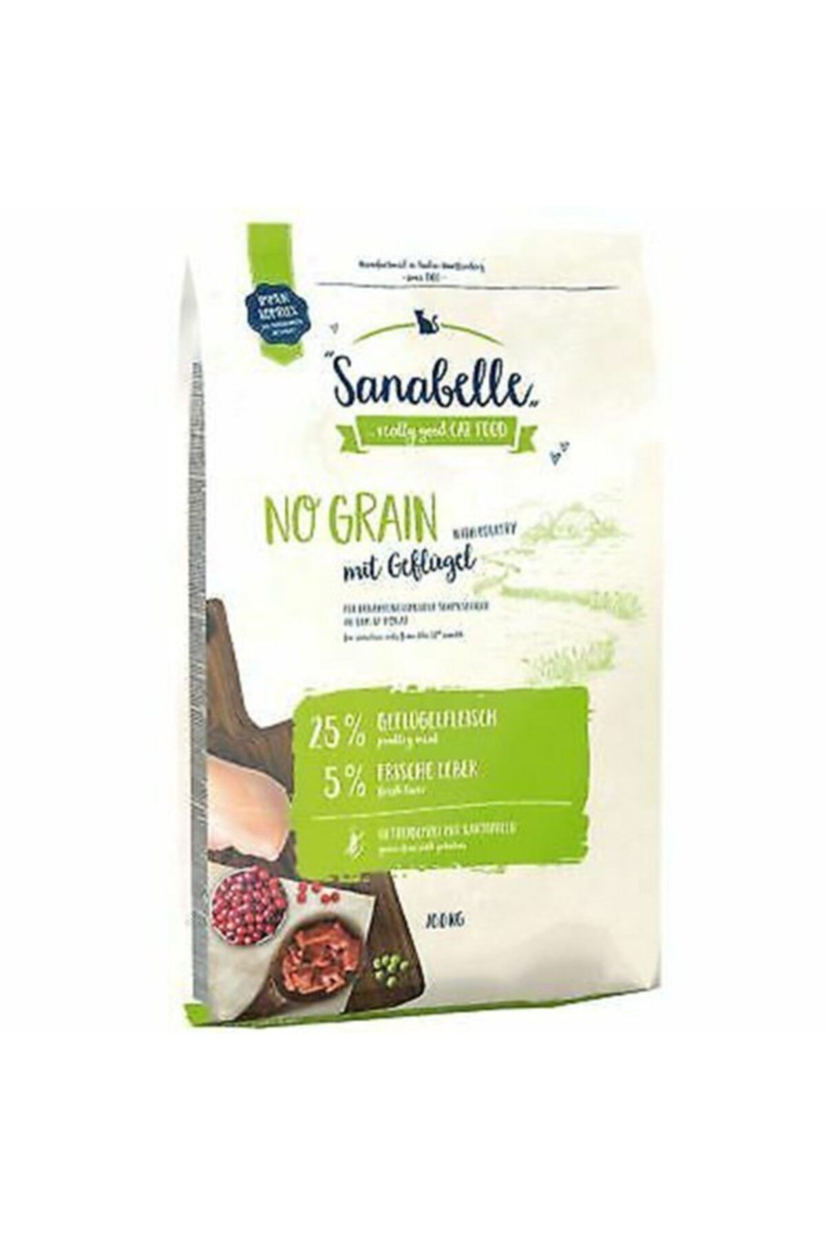 Sanabelle No Grain Kümes Hayvanlı Tahılsız Yetişkin Kedi Maması 10 Kg
