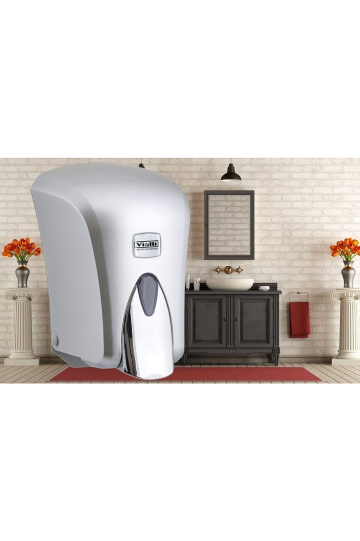 Şeker Portakalım - Vialli F6c Hazneli Köpük Dispenseri 1000 Ml Krom