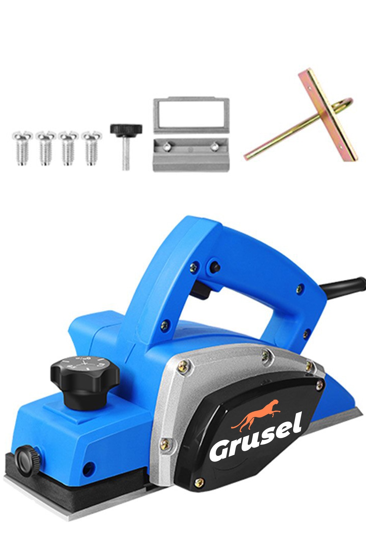 Grusel Germany Pro 4800 Watt Bakır Sargılı Metal Şanzuman Çift Bıçaklı Planya Rende Makinesi