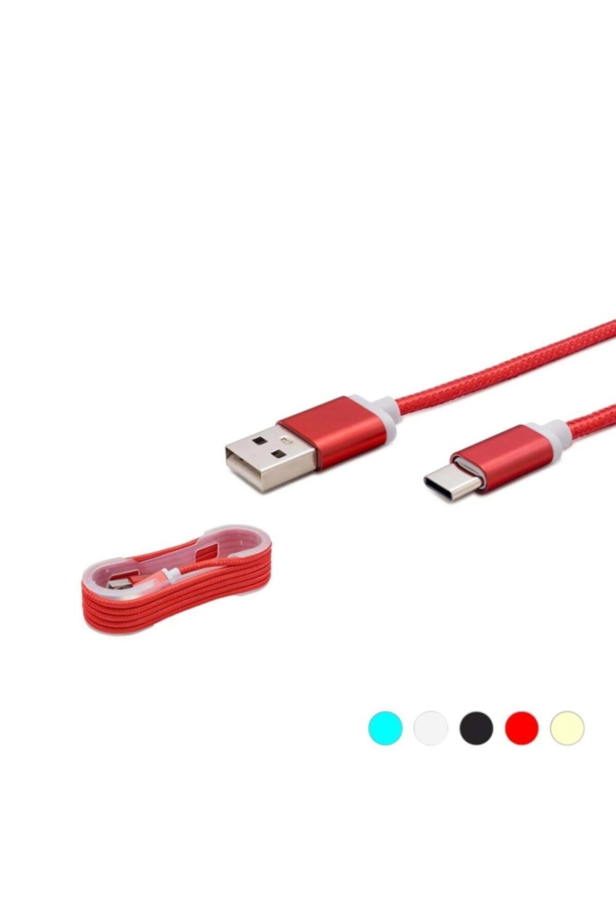 HADRON Telefon Kablosu Hasır Type-c 1.5mt 5 Renk Hd-4420