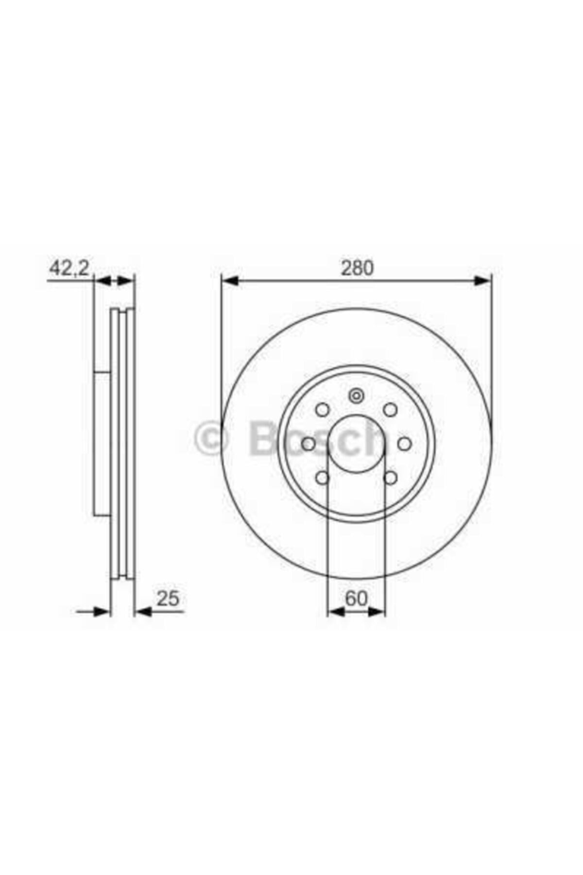 Bosch Fren Dıskı On Havalı 280mm 4 Bıjon Astra F Classıc 03-05 Astra H 04 Combo 01