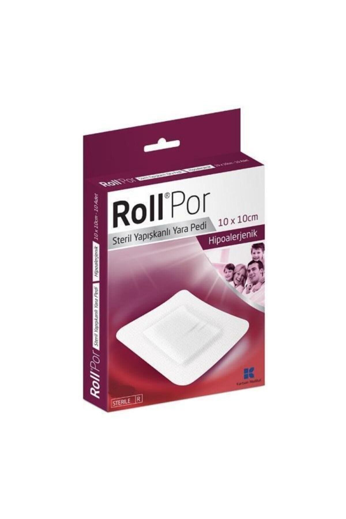 Roll Por 10x10 Cm 50li Steril Yapışkanlı Yara Pedi