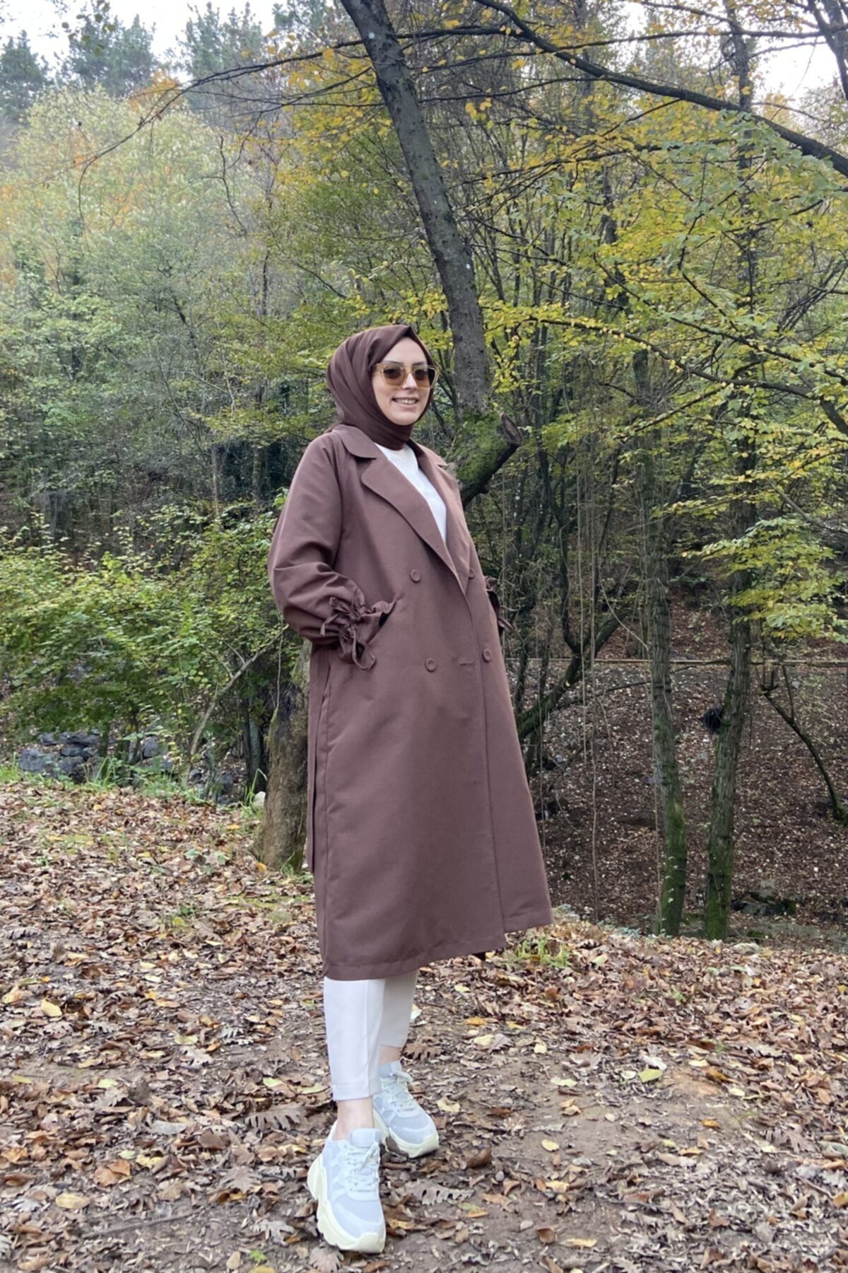 Demetaksoycollection Trençkot Kahverengi