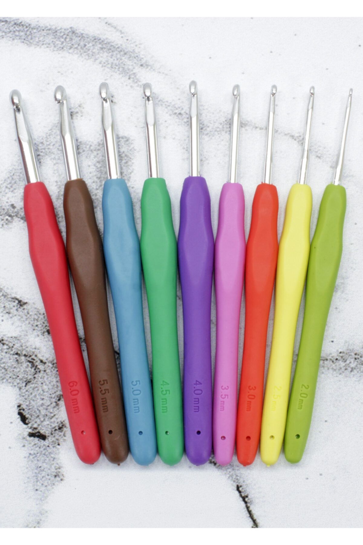 PACK Silikon Saplı Tığ Seti 12'li 2.0, 2.5, 3.0, 3.5, 4.0, 4.5, 5.0, 6.0, 7.0, 8.0, 9.0, 10mm