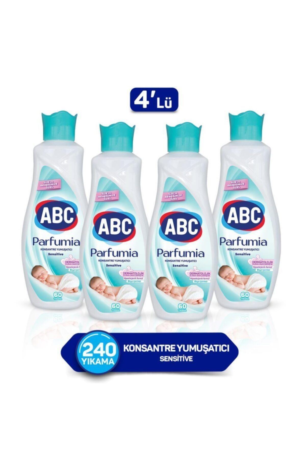 ABC Parfumia Sensitive Konsantre Yumuşatıcı 1440 ml 4'lü Set