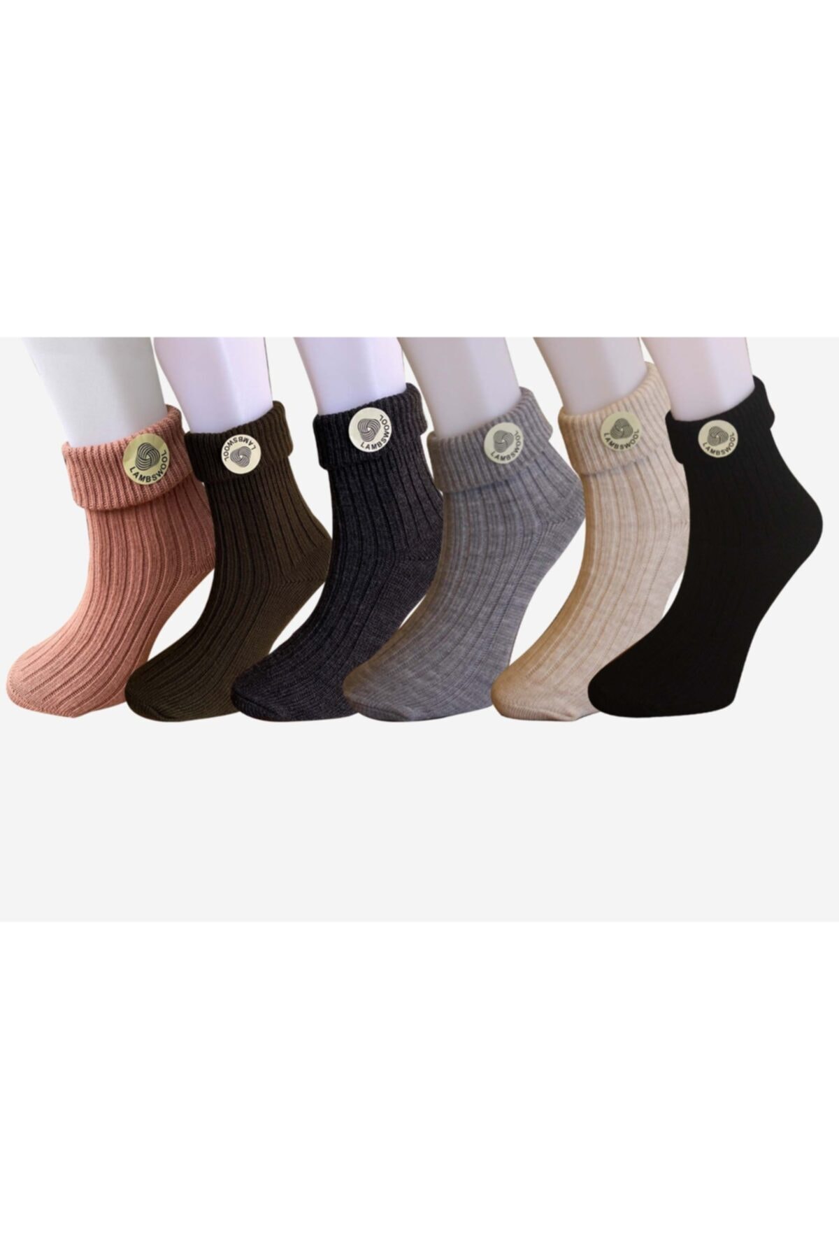 OPPTEKS 6'lı Lambswool Kışlık Unısex Yün Çorap