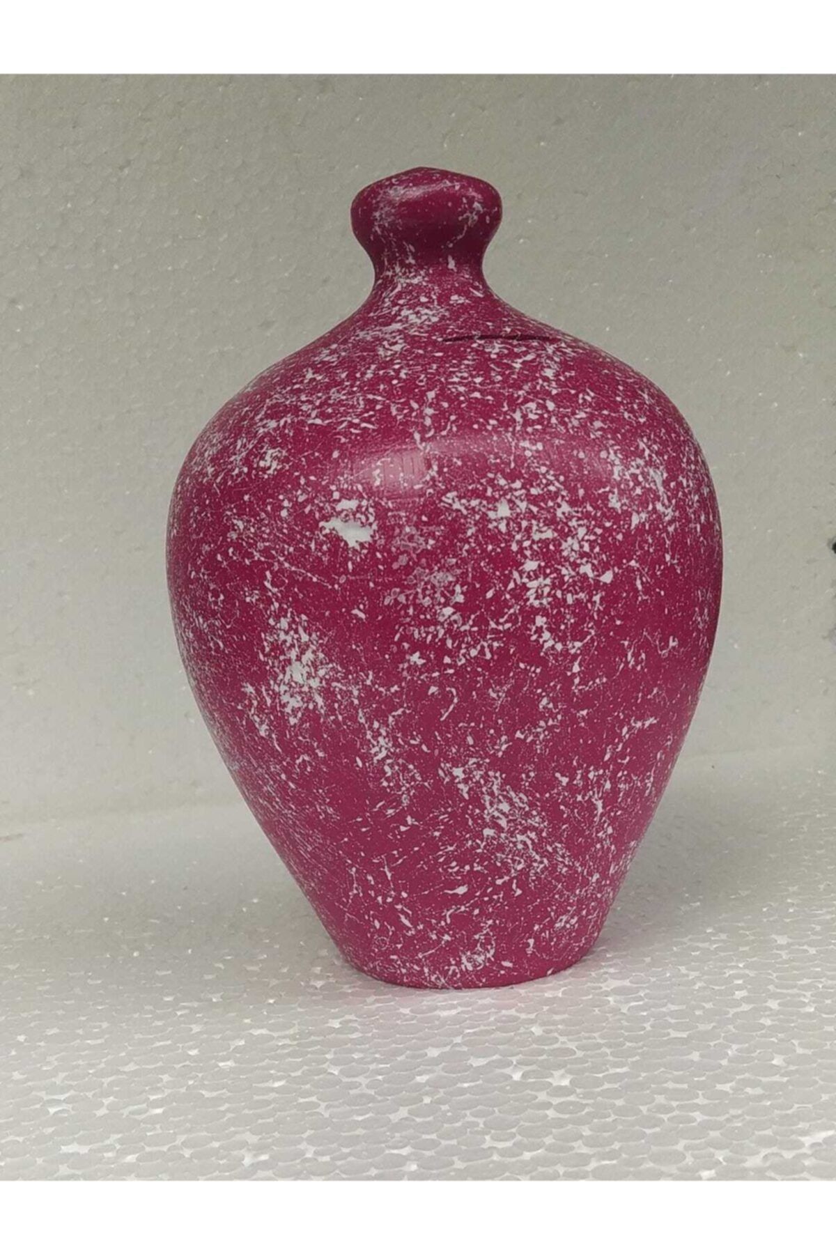 Mask Pembe Çömlek Dekoratif Desenli Testi Kumbara 20 Cm