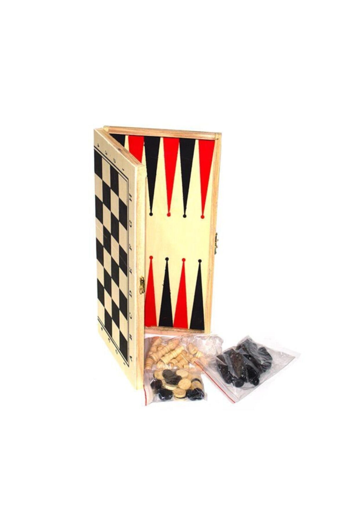 PLUMAS SHOP Ahşap Tavla Satranç Seti Hobi Oyun Seti