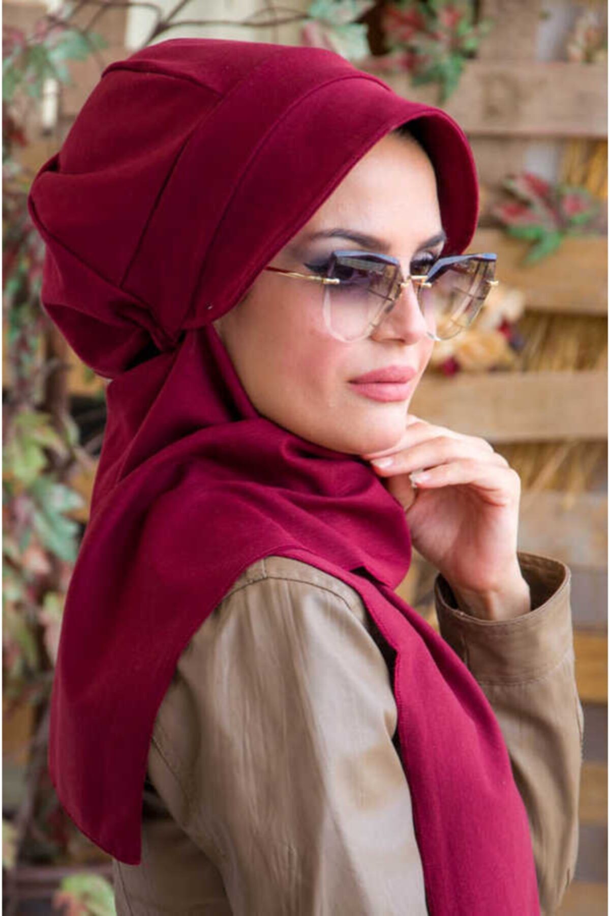 Aişe tesettür Bordo Tesettür Şapka