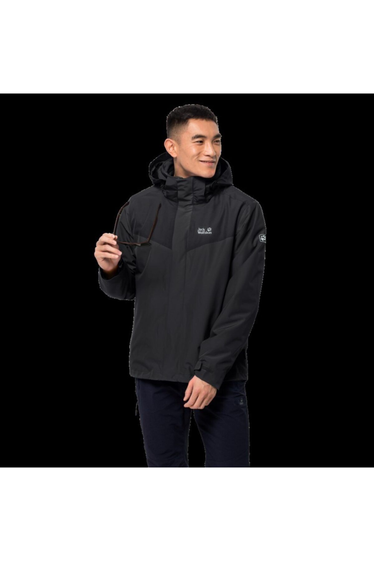 Jack Wolfskin Arland 3ın1 M Erkek Siyah Outdoor Ceket - 1110711-6000