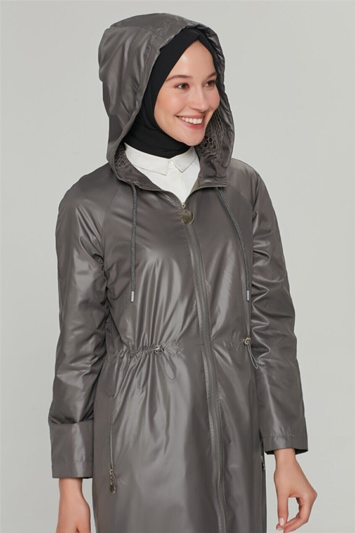 Armine 19ka8868 Antrasit Kadın Pardesü