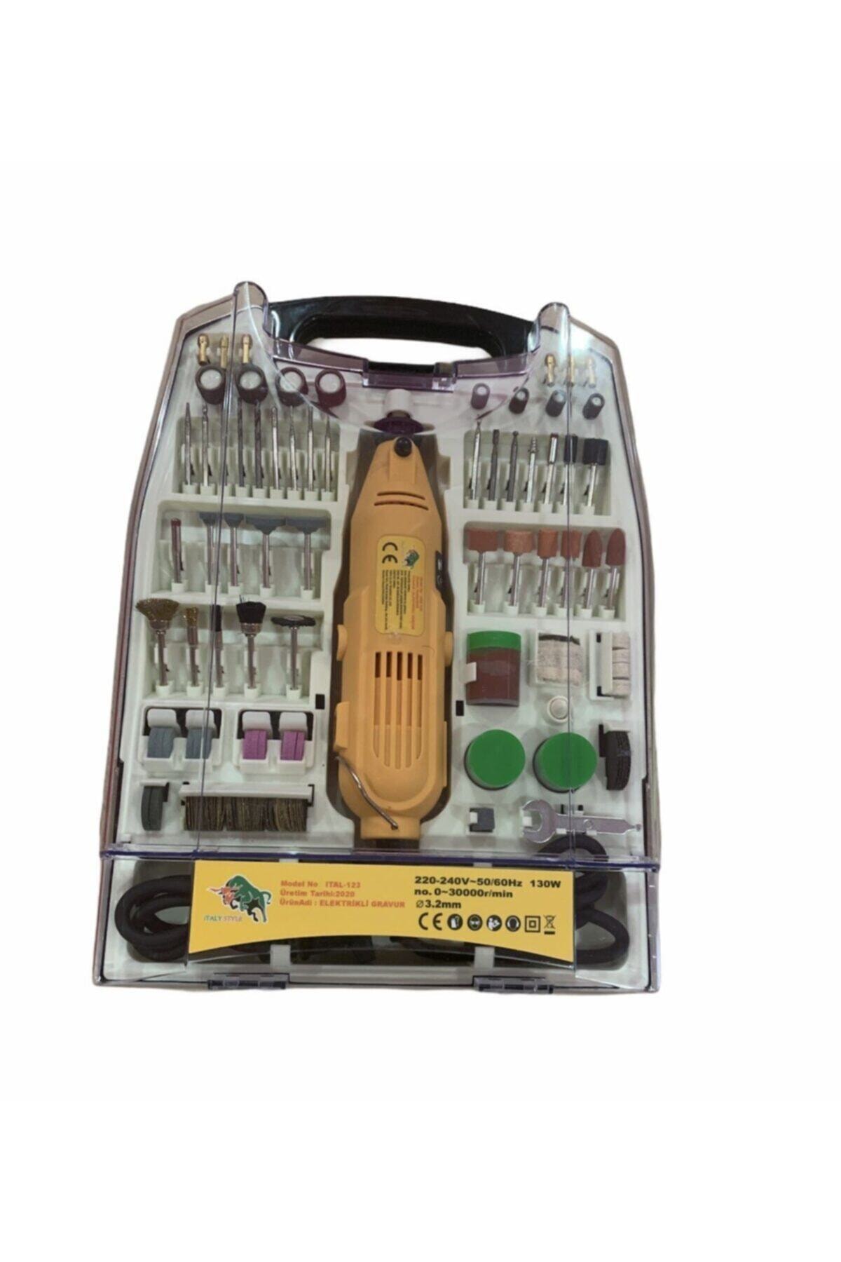 morponi Italy Style 300 Parça 6 Kademe Devir Ayarlı Hobi Gravür Seti(Mini Taşlama)