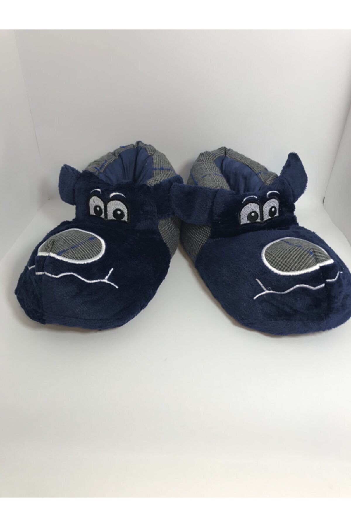 DEEPPOLO Ekoseli Hayvan Figürlü Panduf Unisex Ev Terliği