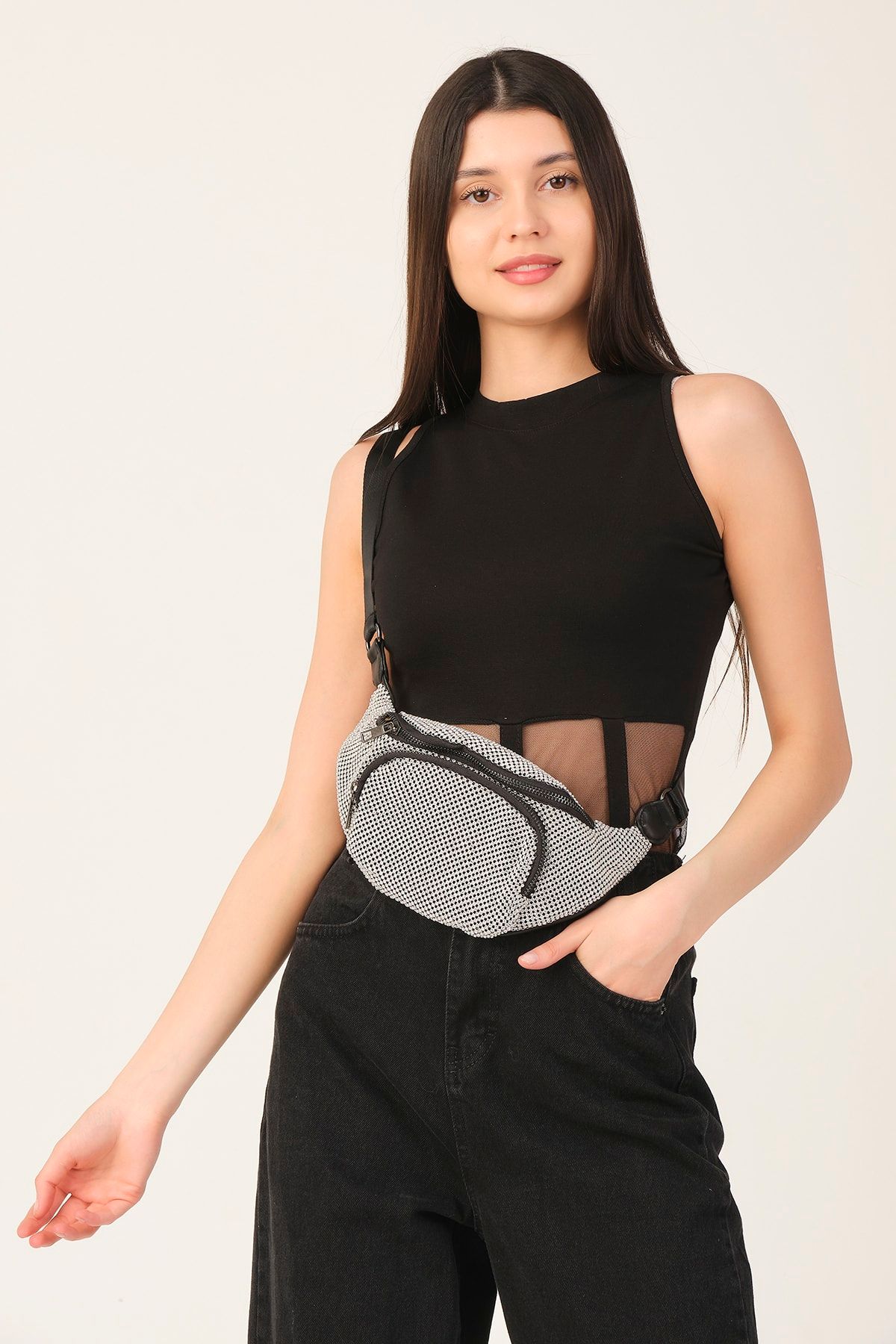 VS ACCESSORY Taşlı Kol Çanta