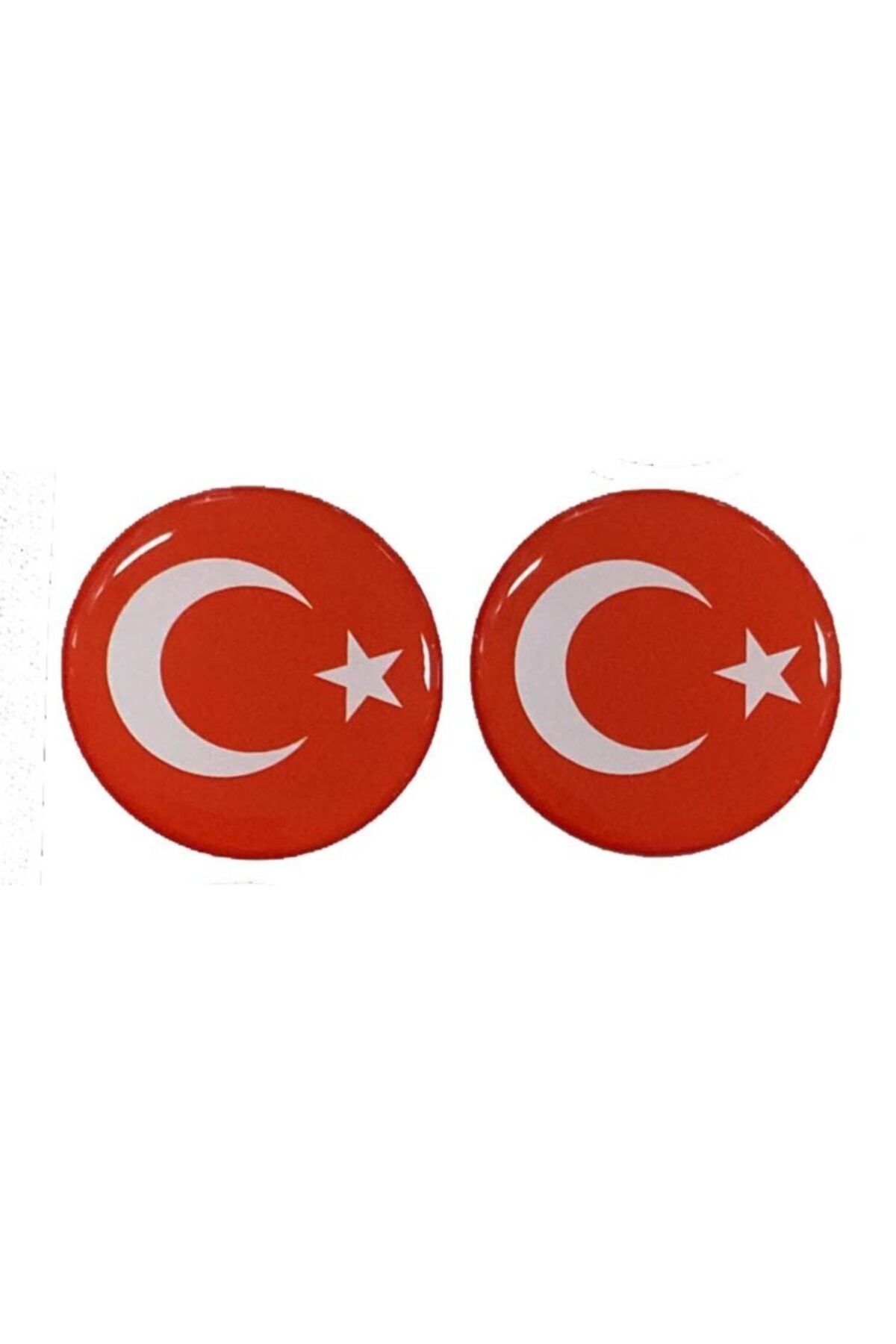 STTİCARET 2 Adet Türk Bayrağı Plaka Pulu Damla Sticker 1.kalite