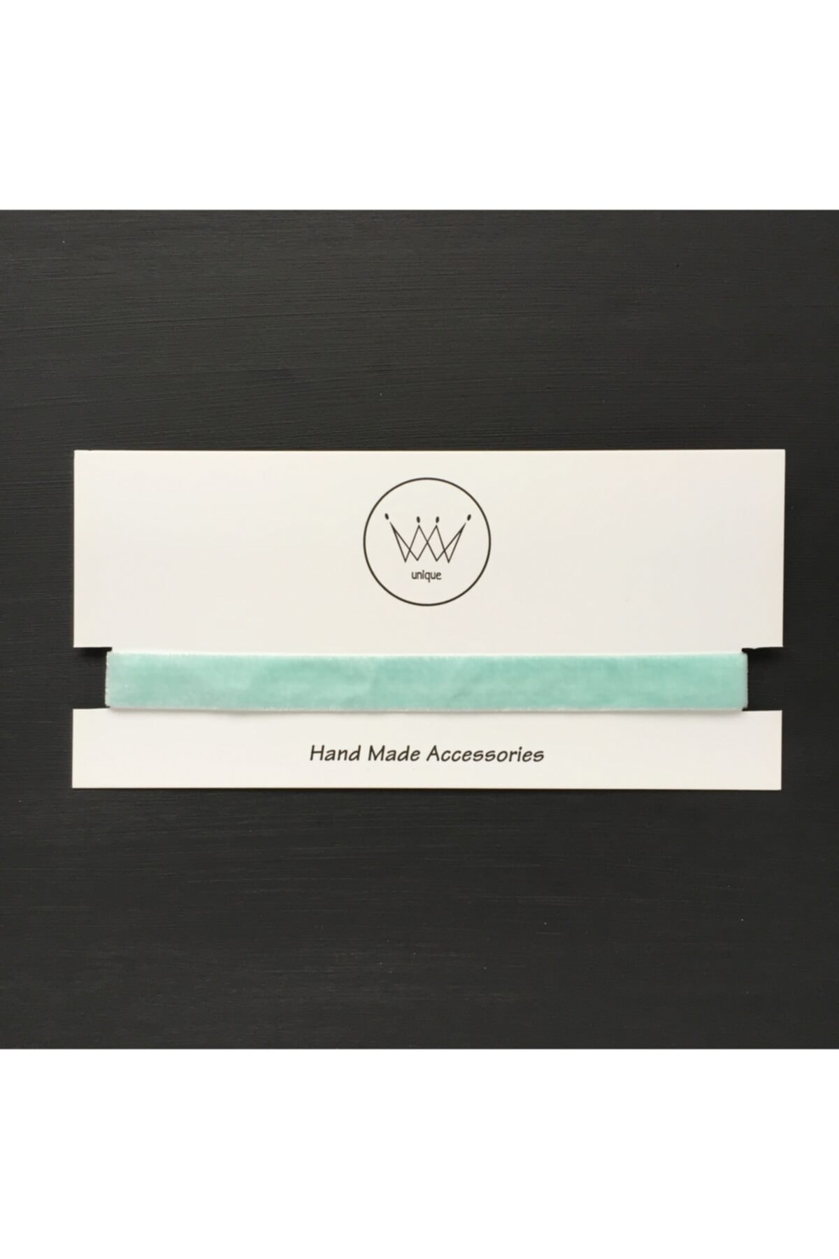 rabendi aksesuar Su Yeşili Düz Kadife Choker