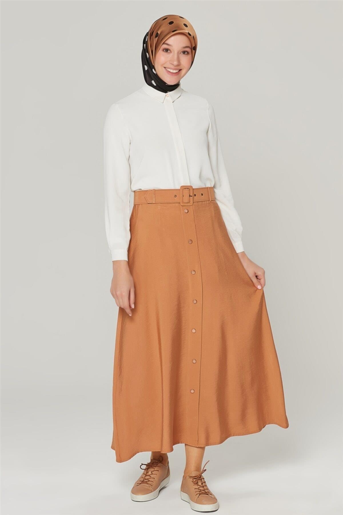 Armine 20yb1908 Kadın Camel Etek