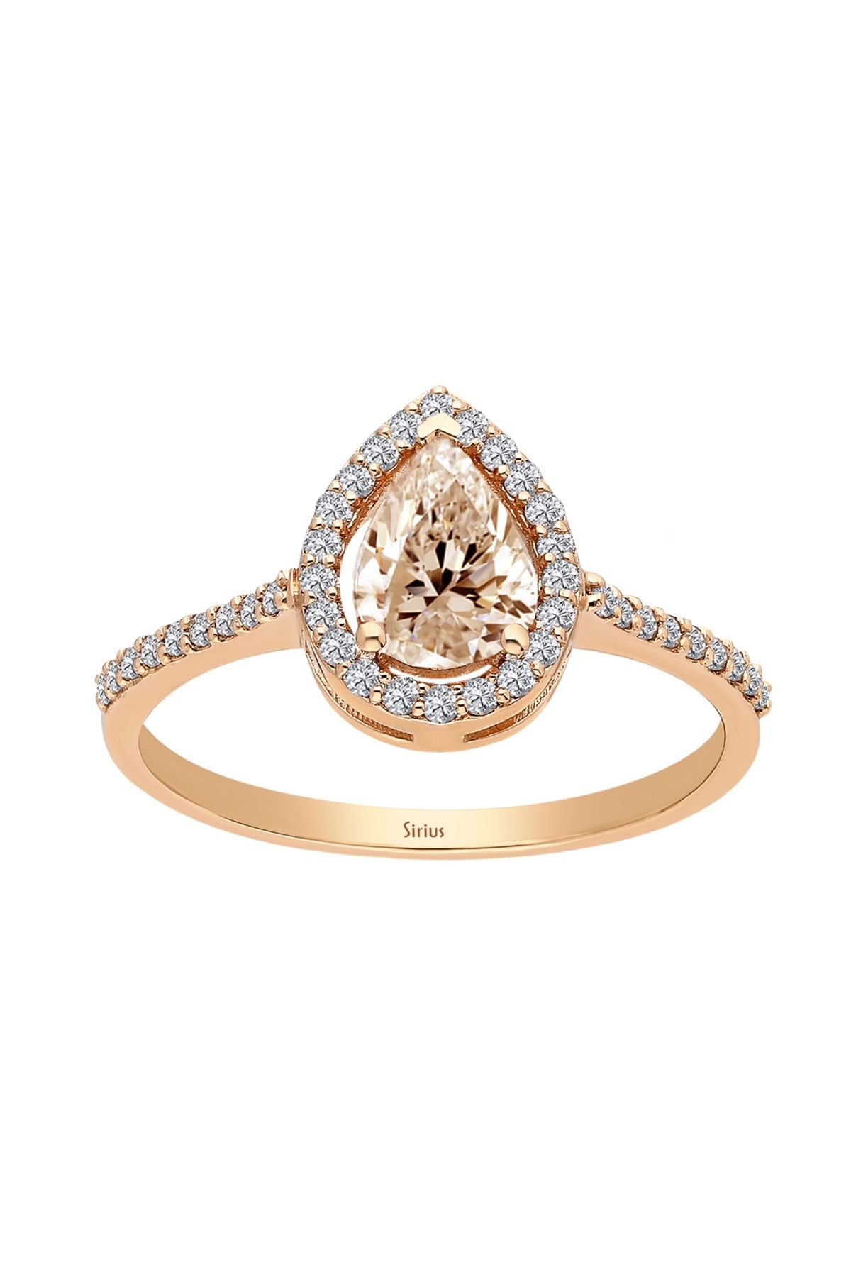 Sirius Pırlanta Pırlanta Ve Damla Morganite Taşlı Aysenem Yüzük