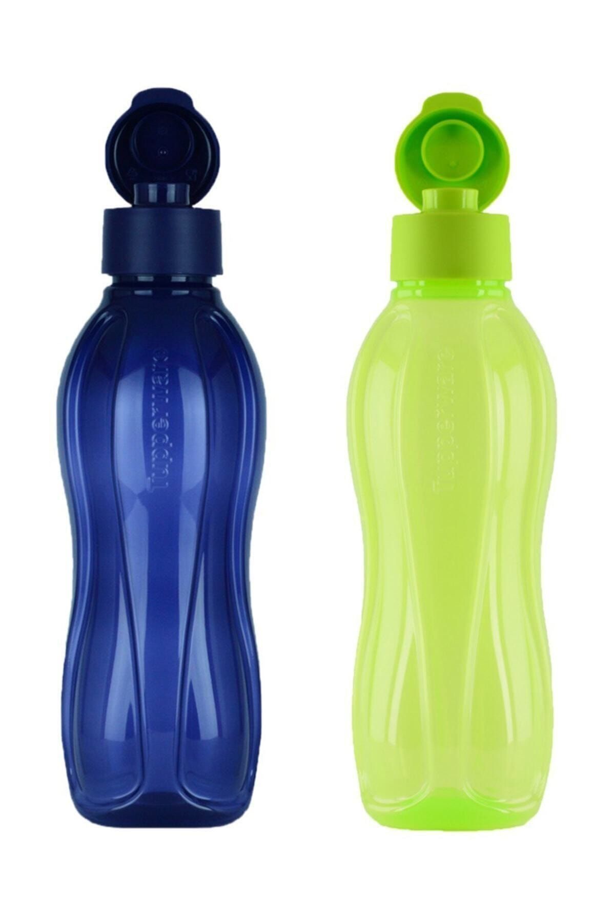 Tupperware Eko Şişe 1 Litre Lacivert Ve 1 Litre Yeşil