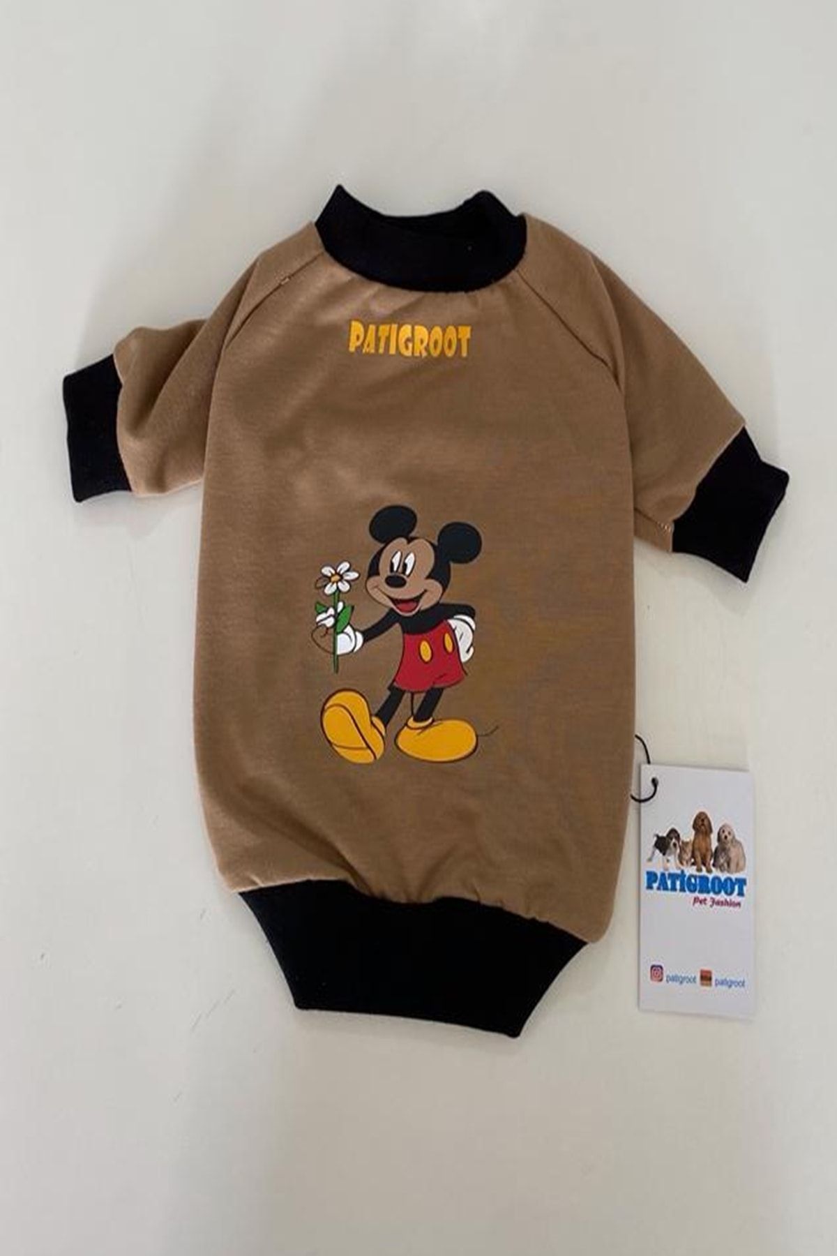Pati Groot Mickey Mouse Baskılı Kedi Kıyafeti
