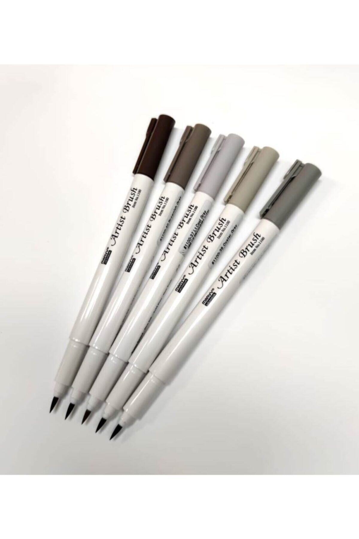 Marvy 5'li Artist Brush Pen - Fırça Uçlu Kalem Seti