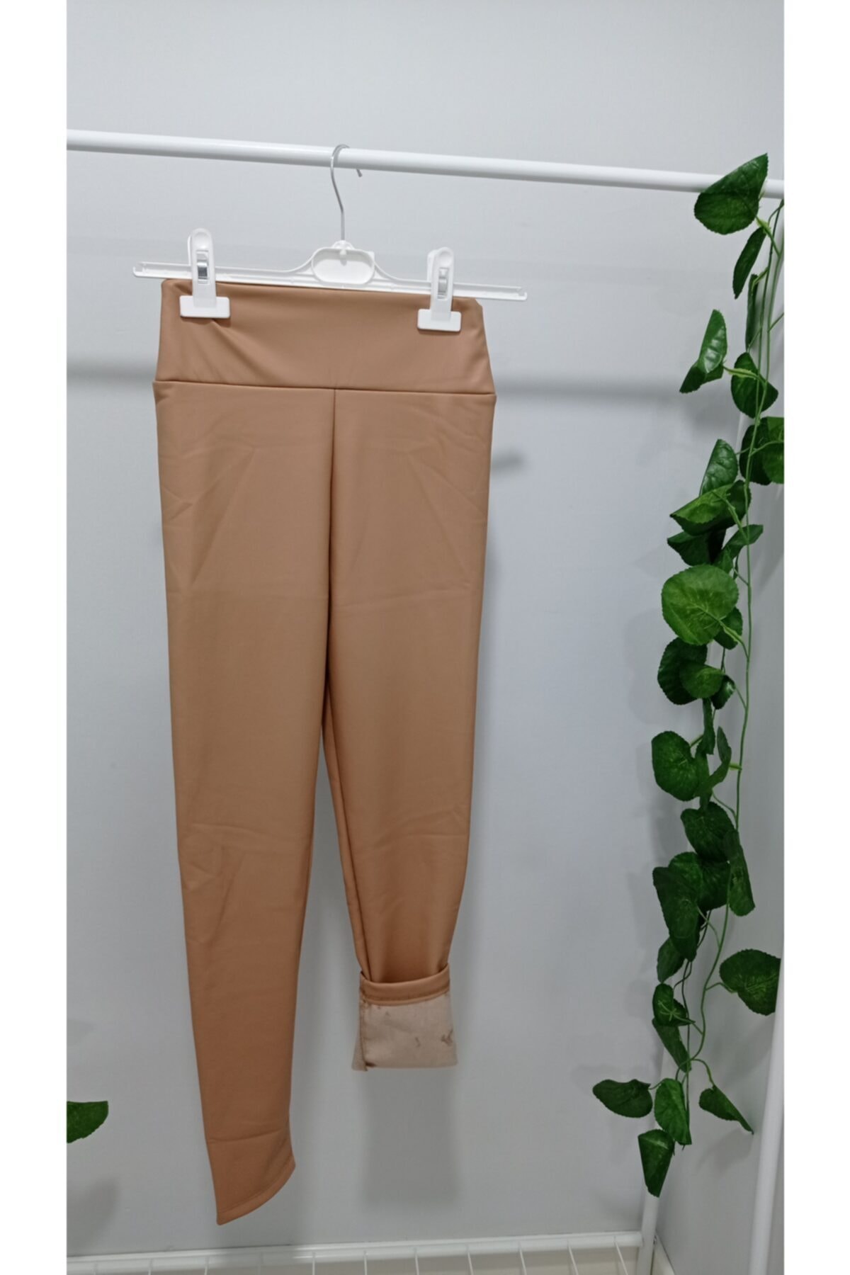 yemodaliz Deri Tayt Vizon