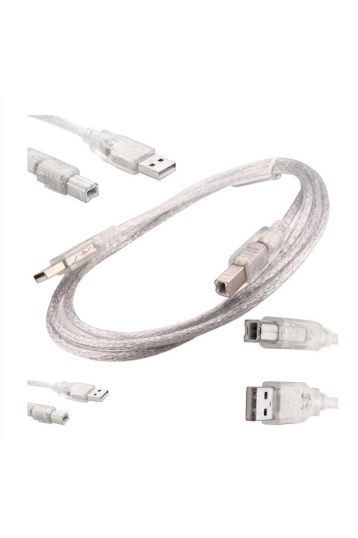 Turn Şeffaf Usb Yazıcı Kablosu 1.5 Metre
