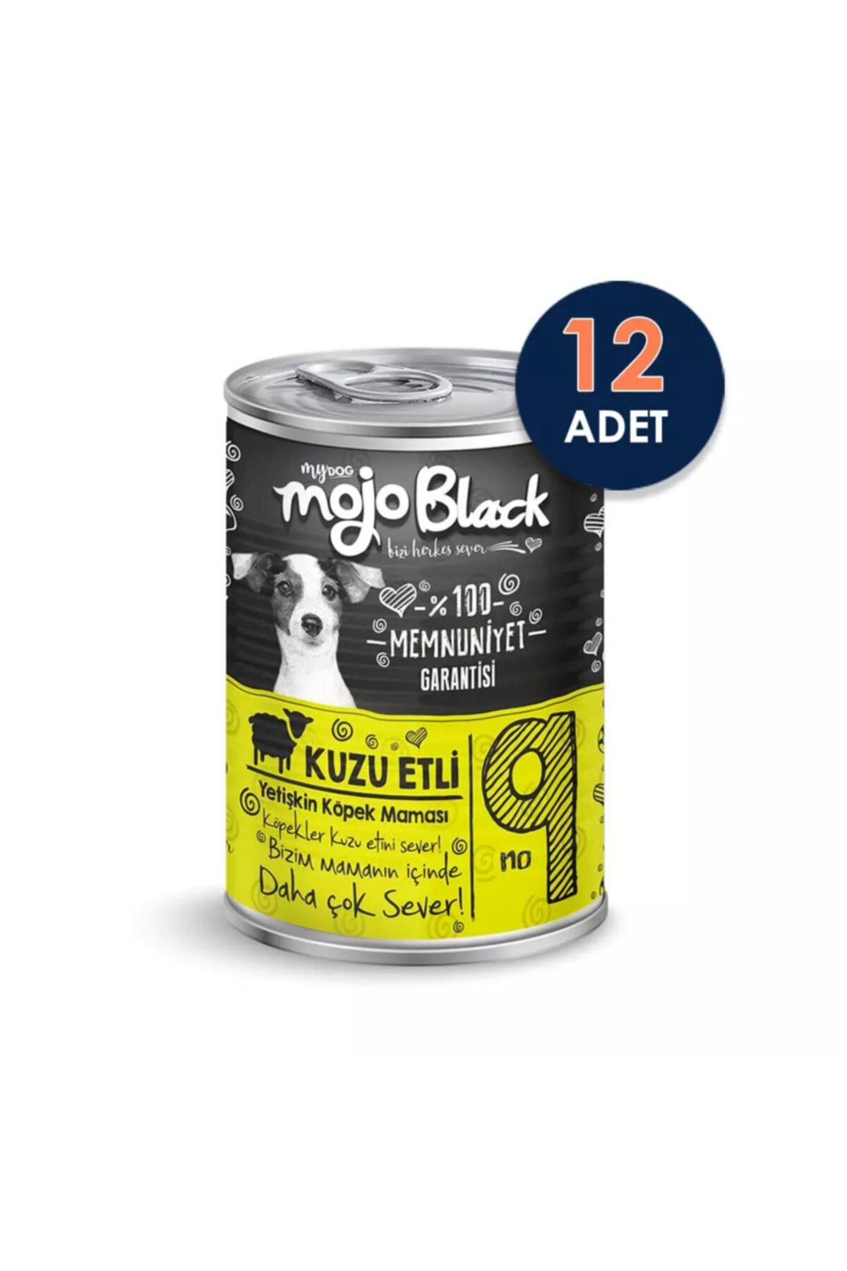 mydog Mojo Black Chunk Parça Kuzu Etli Köpek Konservesi 400 Gr X 12 Adet