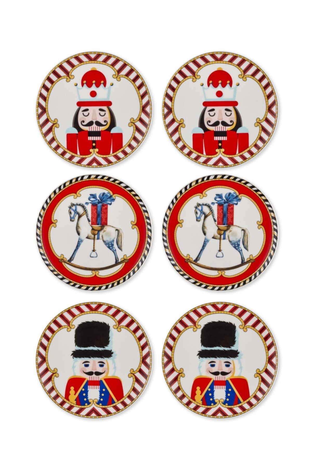 The Mia Nutcracker Pasta Tabağı 6 Lı Set - 19 Cm
