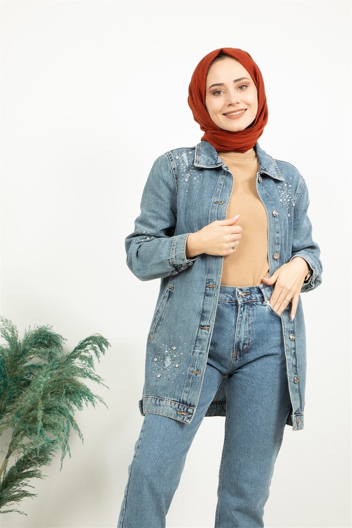 SUME Sümeray Mavi Renkli Kot Ceket  25384