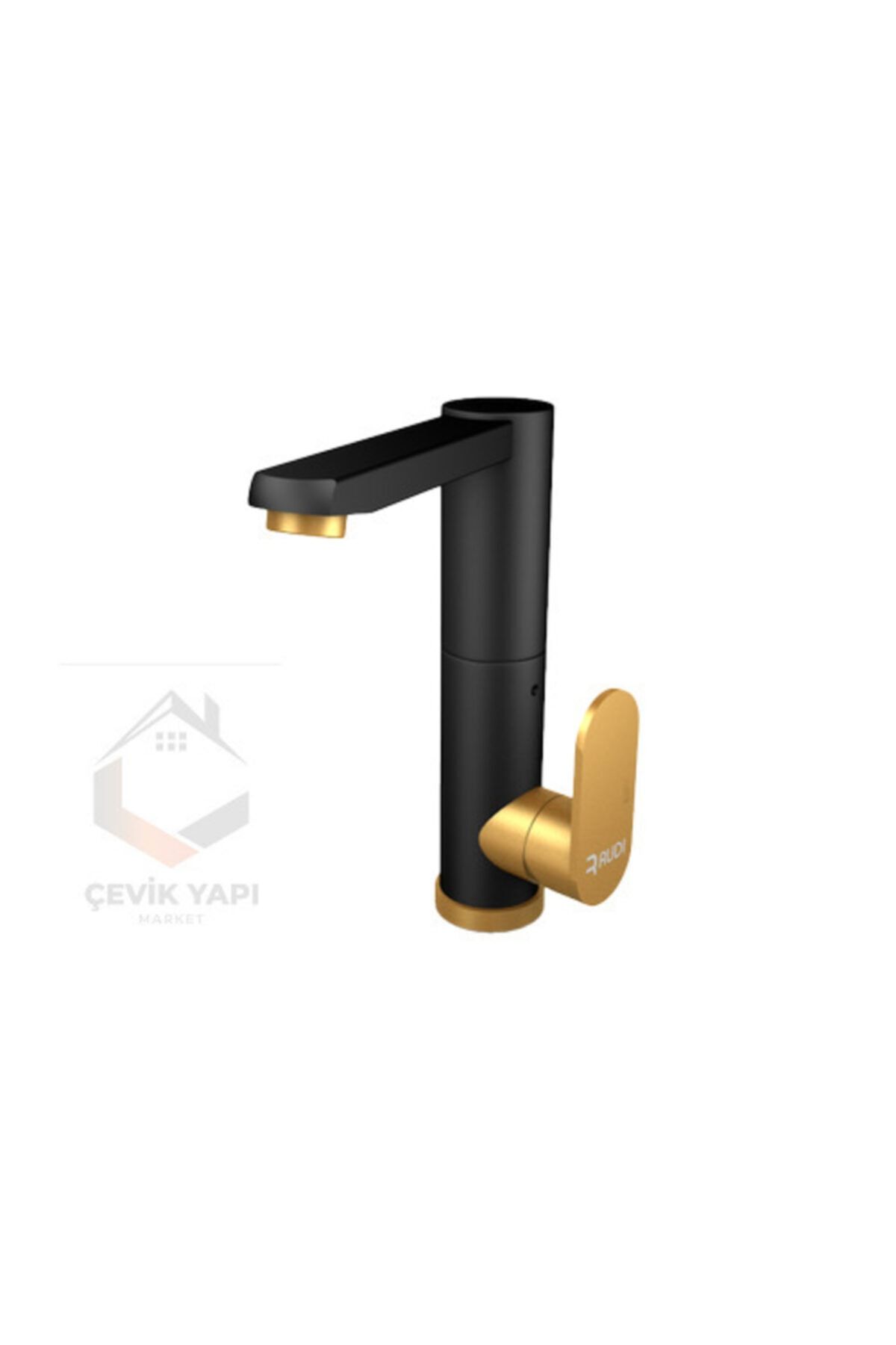 Rudi Gold Siyah Çanak Lavabo Bataryası 360° Dönebilen - 622gb
