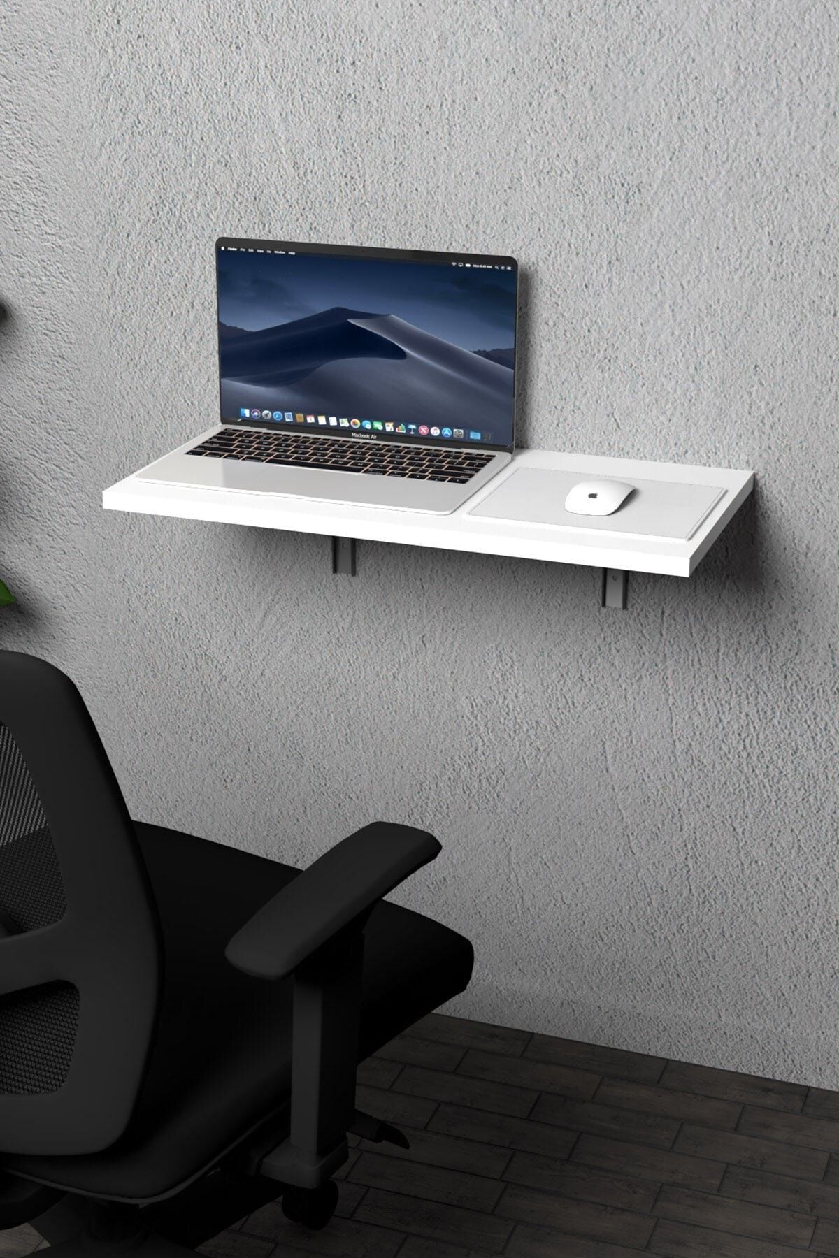 CMKStore Açılır Kapanır Duvar Masa 60x30 Cm Duvara Monte Kırma Bilgisayar Mutfak Masası Beyaz