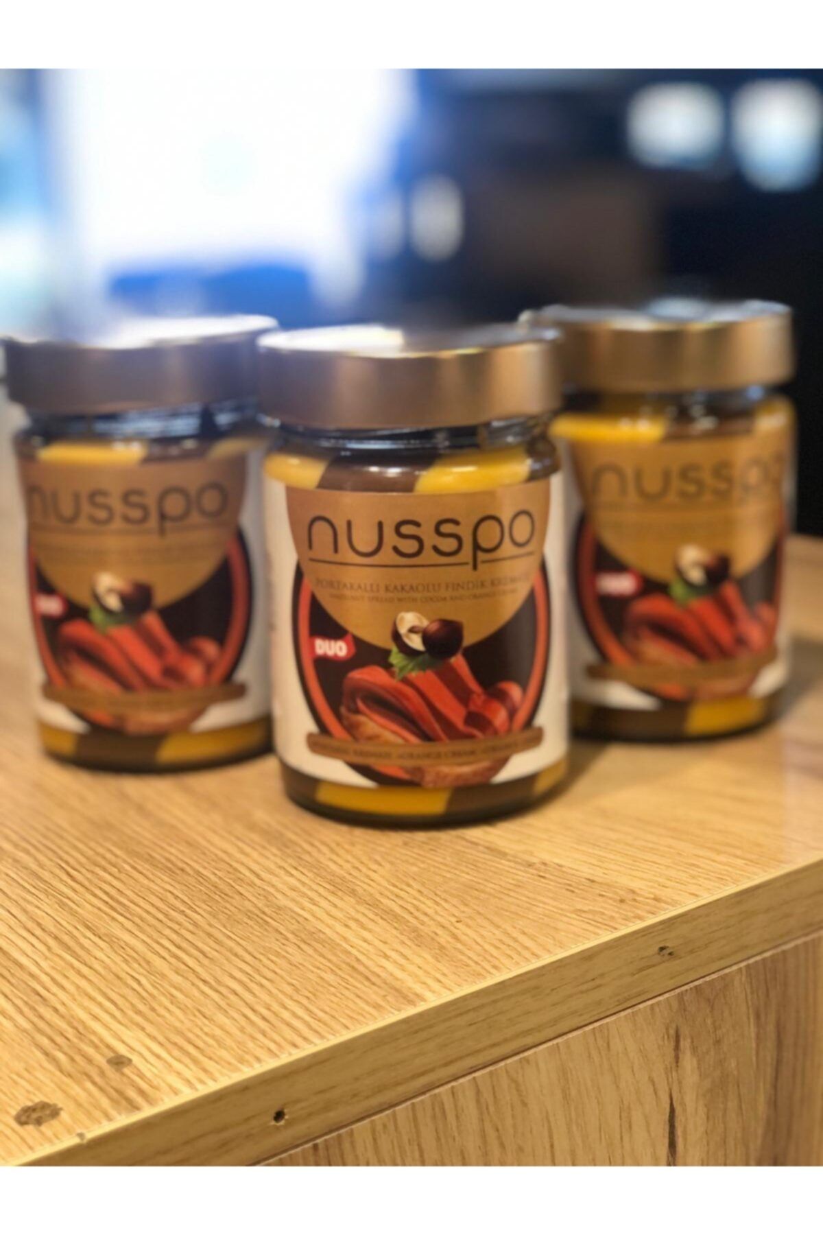 NUSSPO Portakallı Kakaoklu Fındık Ezmesi 3 Adet 350 Gr