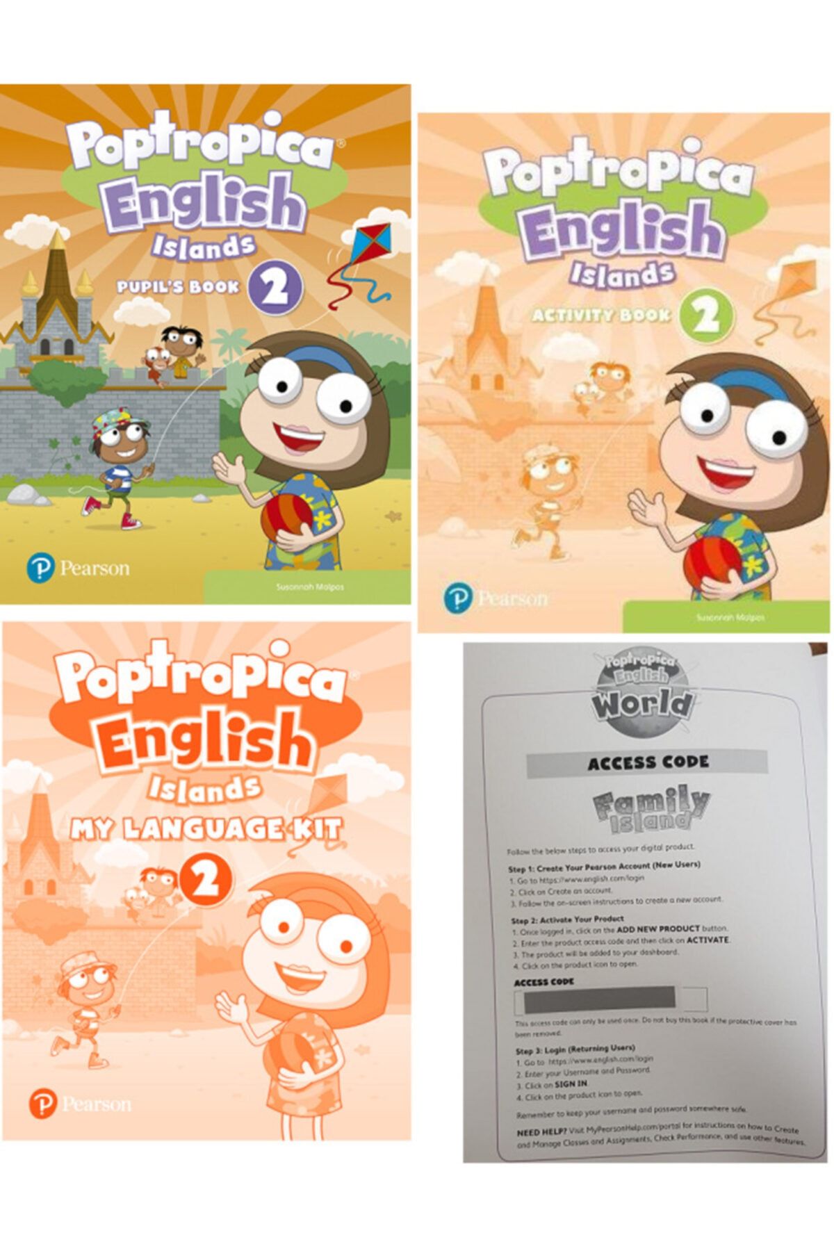 Pearson Education Yayıncılık Poptropica English Islands 2 Pupil’s Book + Activity Book + My Language Kit & Access Code