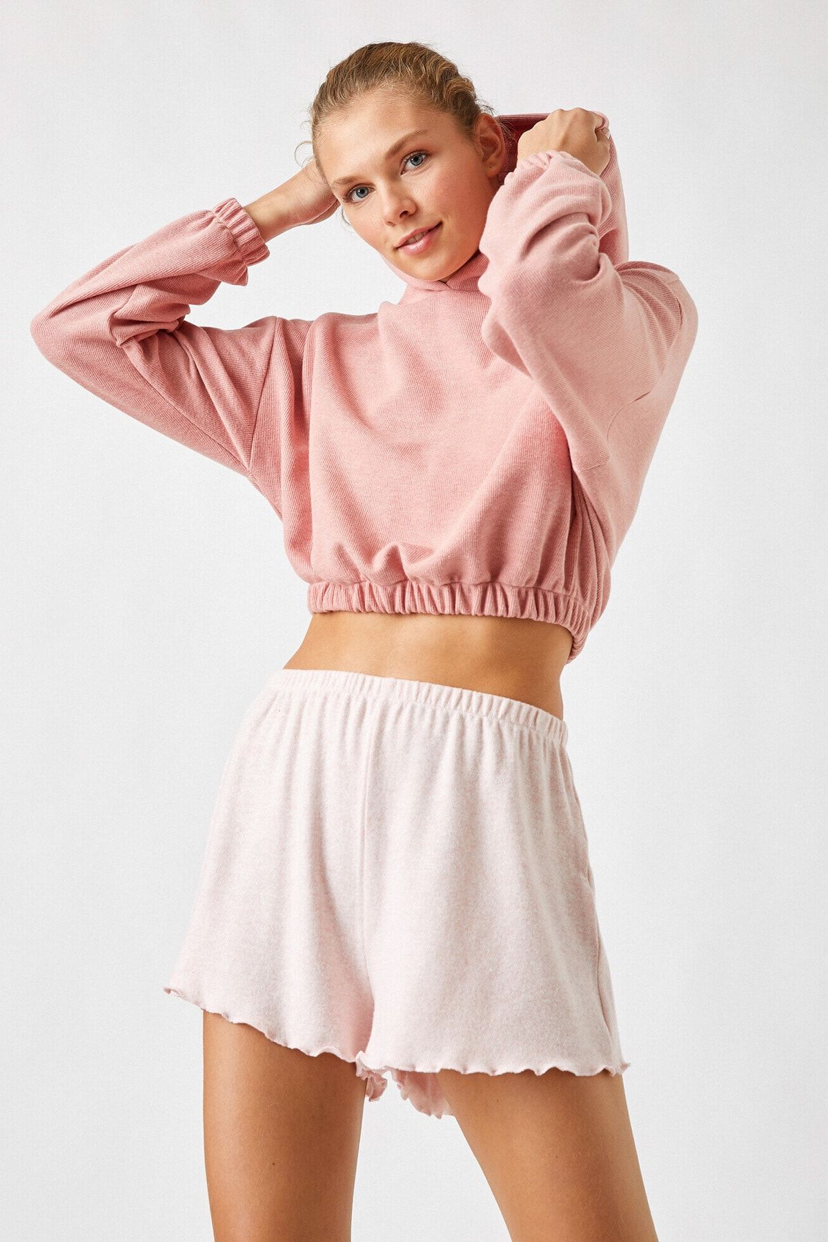 Koton Kapüsonlu Triko Pijama Üstü