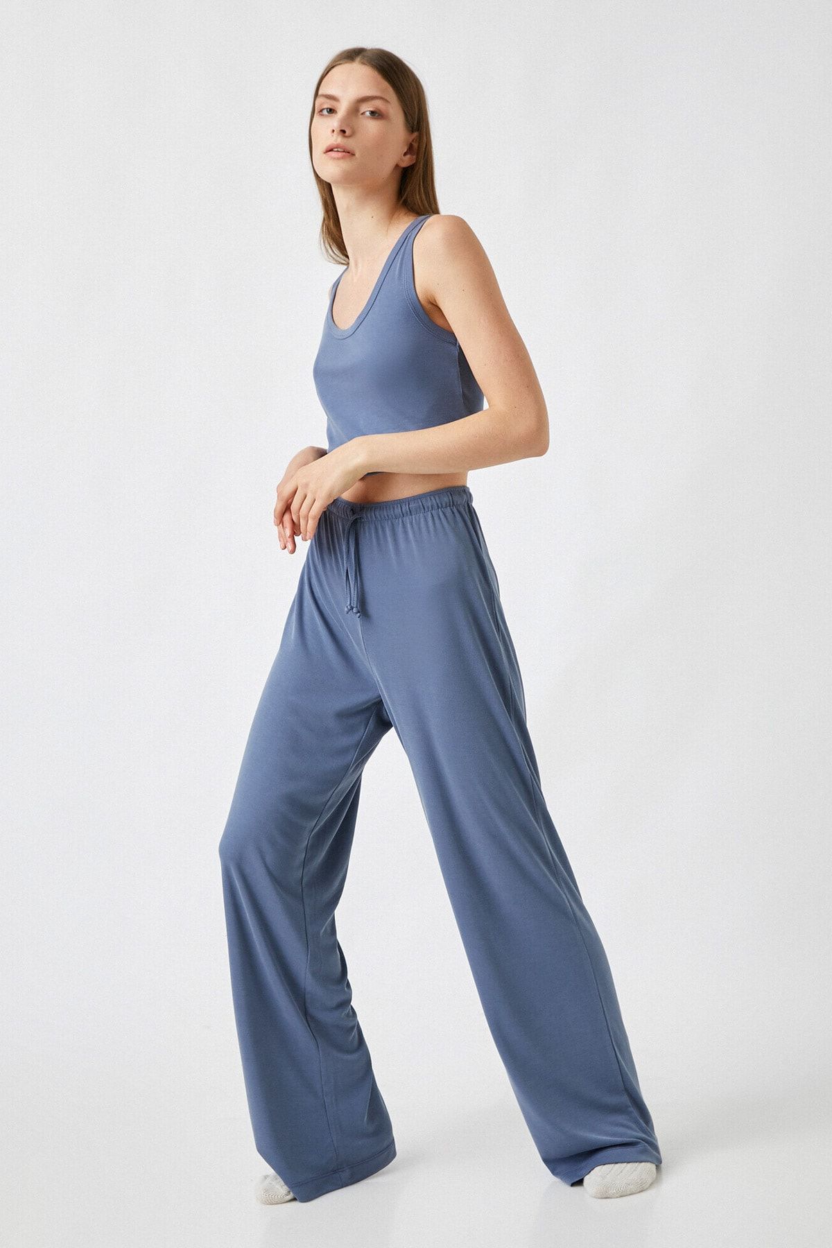 Koton Beli Bağcıklı Basic Pijama Altı